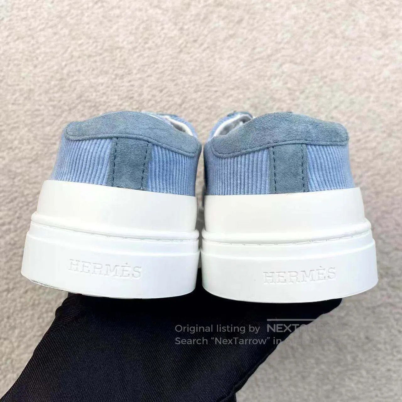 Hermes Hermes Ribbed suede panelled deep sneakers| Size US 5.5 / IT 35.5 - 6 Thumbnail