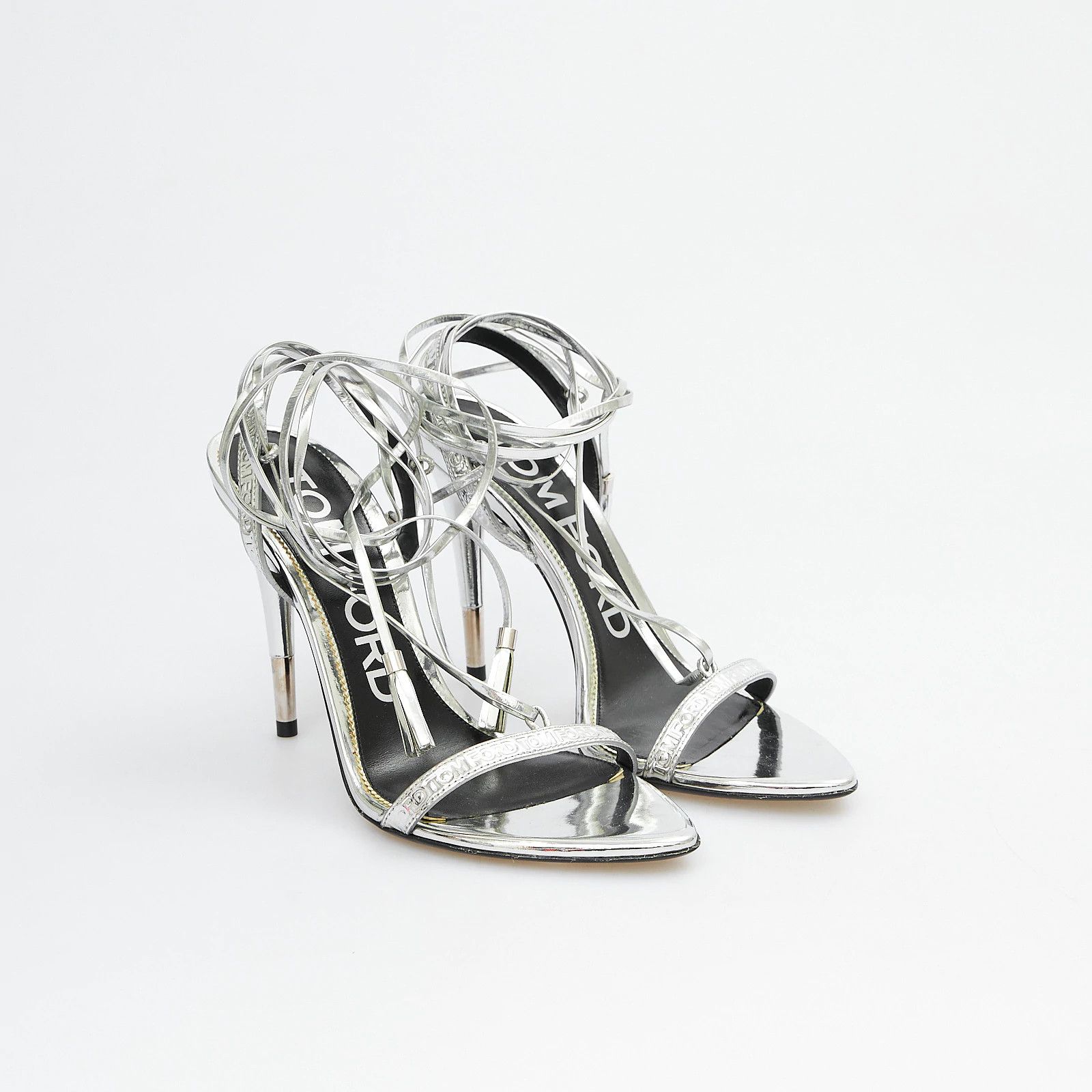 Tom Ford o1y0126 Stiletto Heel Sandals in Silver Size US 6 / IT 36 - 2 Thumbnail