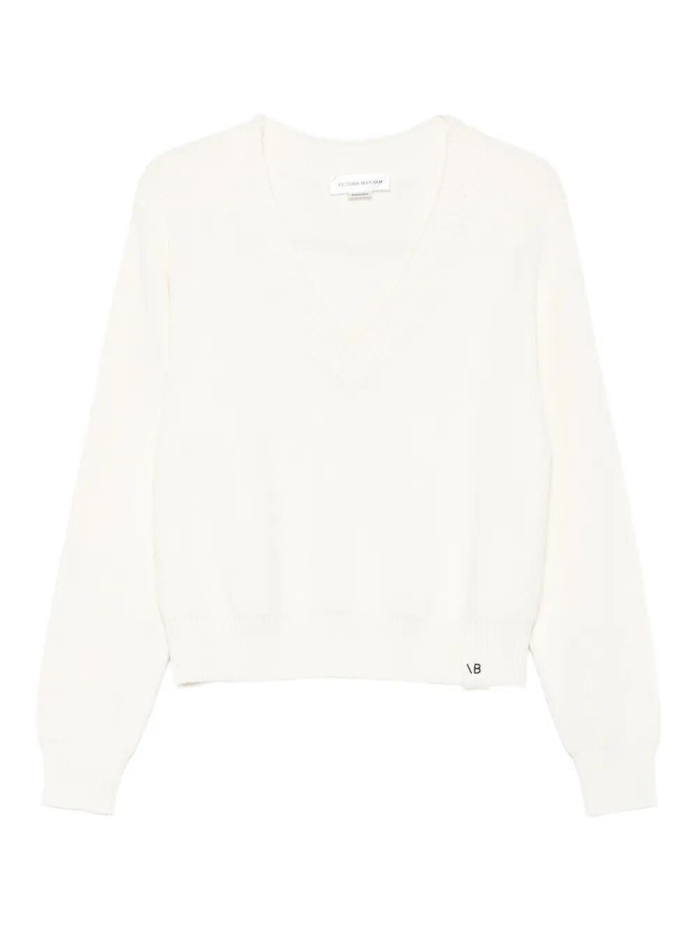 Relaxed Fit V-Neck Cotton Blend Sweater, Women's