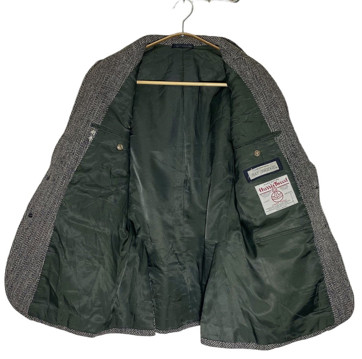 Harris Tweed Vintage Harris Tweed Wool Jacket Harringbone Hand Woven Size 42L - 6 Thumbnail