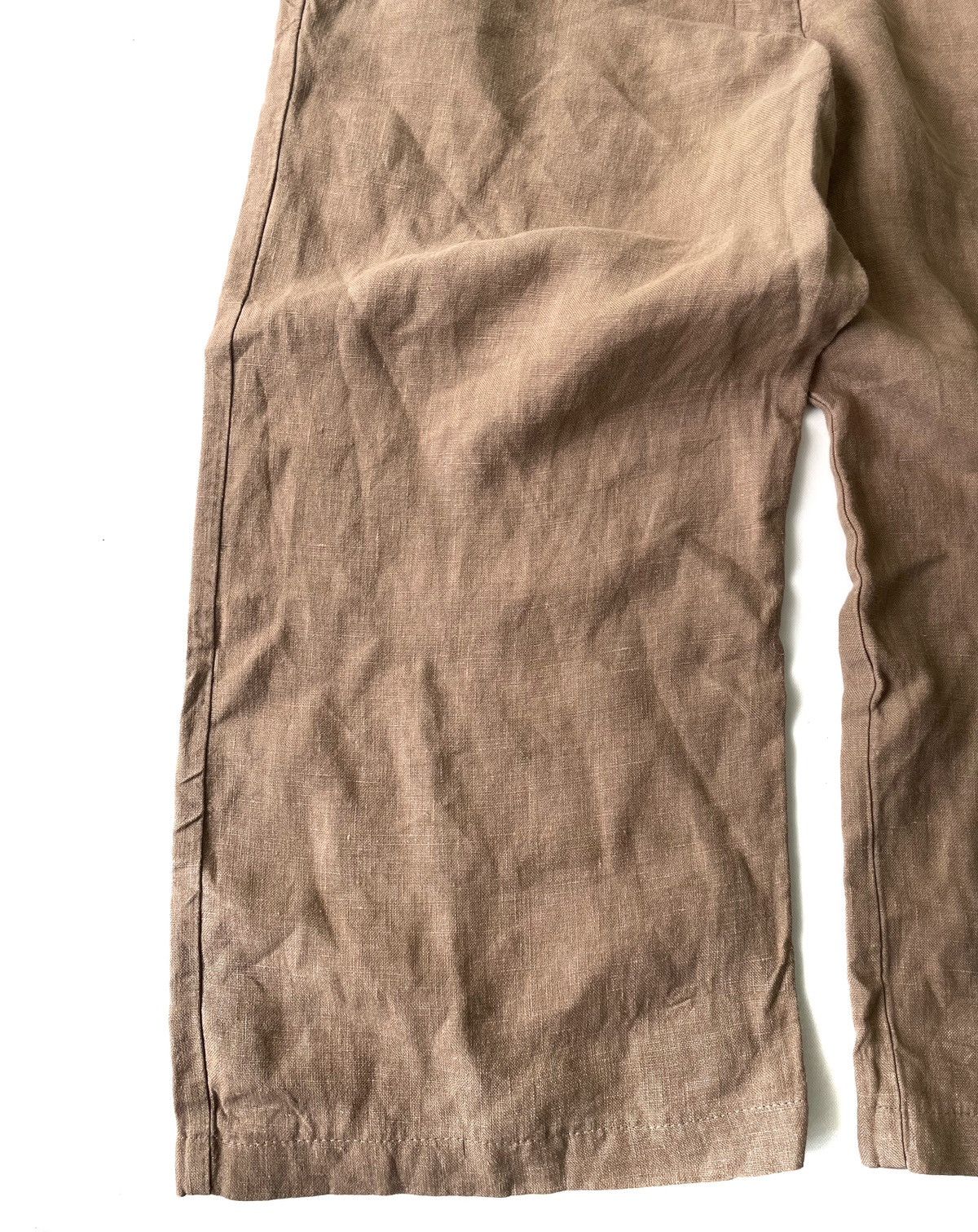 Other OSKA Men Crop Beige Linen Wide Leg Pants Size 31/M RiRi Zip Size US 31 - 2 Thumbnail