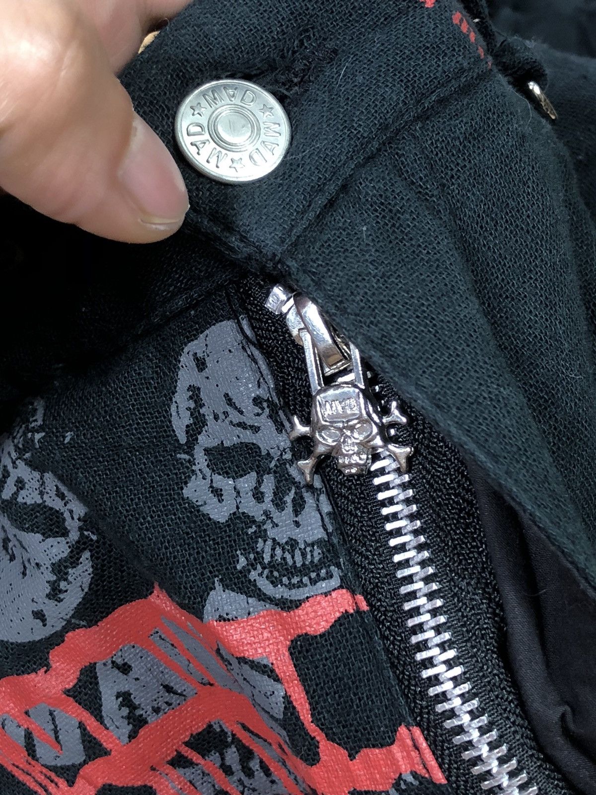 Japanese Brand RARE🔥MADPUNK JAPAN BONDAGE DAMAGE STYLE PANTS Size US 31 - 21 Thumbnail