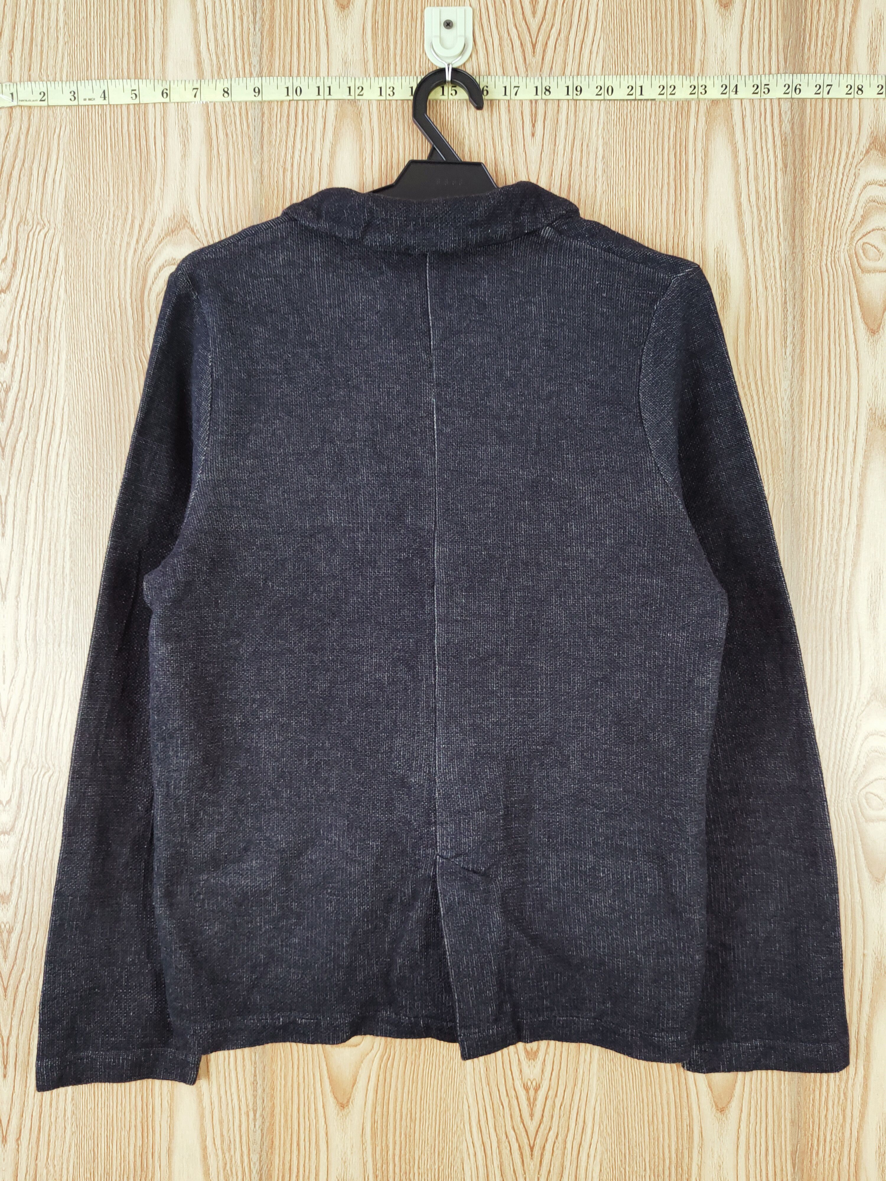 Homespun Knitwear Super Hakka Blue Black Knitwear cardigan blazer #W876 Size US M / EU 48-50 / 2 - 7 Thumbnail