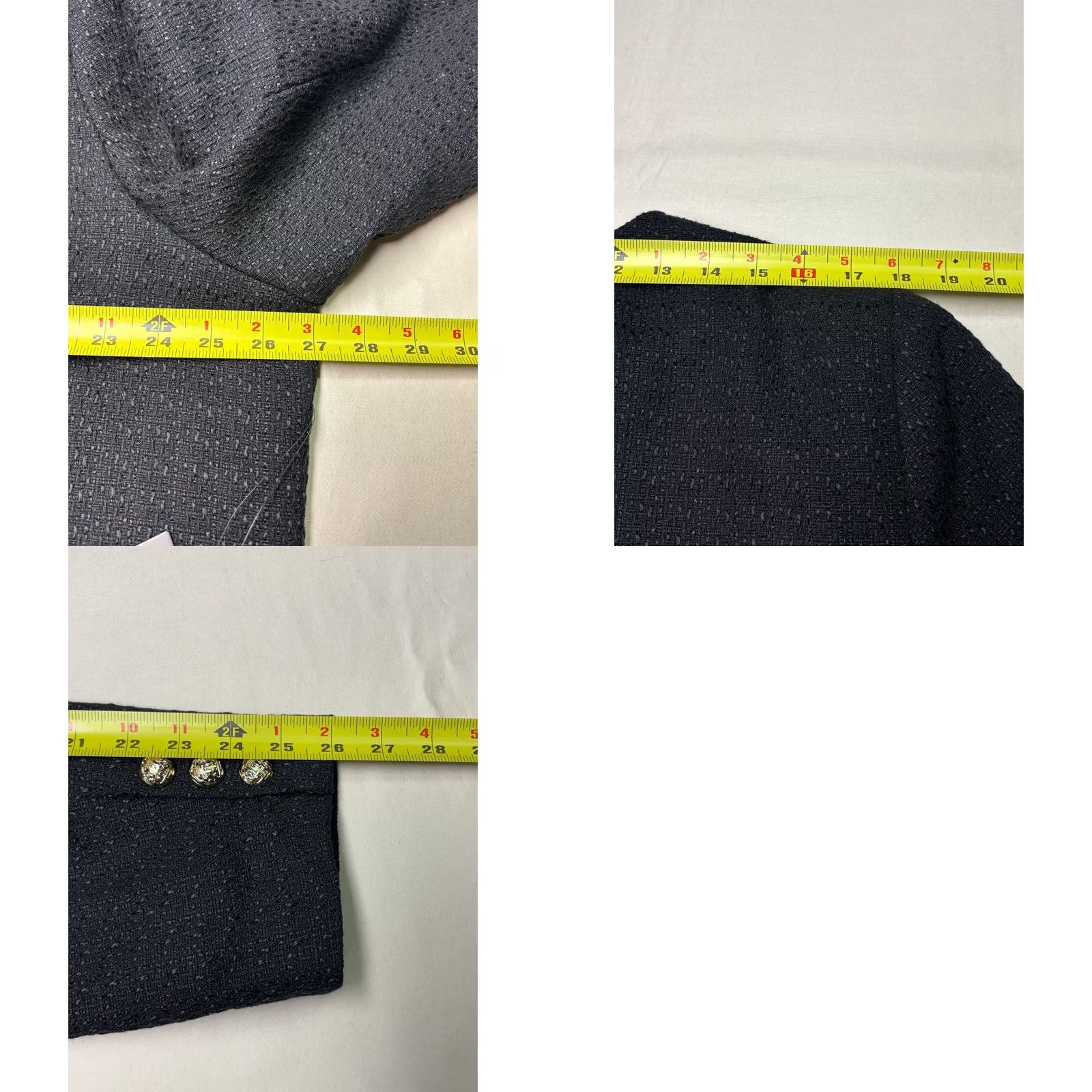 Vintage Tuckernuck Pomander Place Black Tweed Golden Button Jennings Jacket Womens XXXL Size XXL / US 16-18 / IT 52-54 - 9 Thumbnail