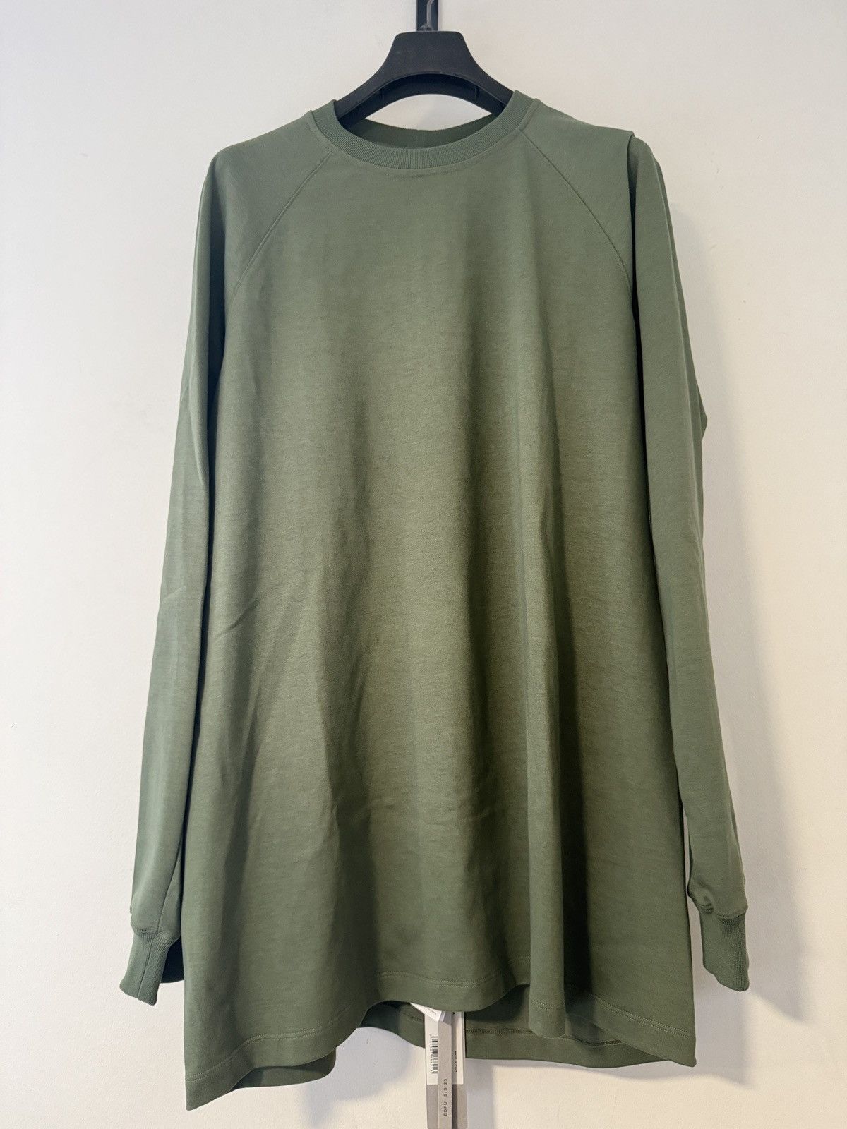 image of Rick Owens Edfu S/s 23 - Baseball Sweatshirt in Green, Men's (Size 2XL)