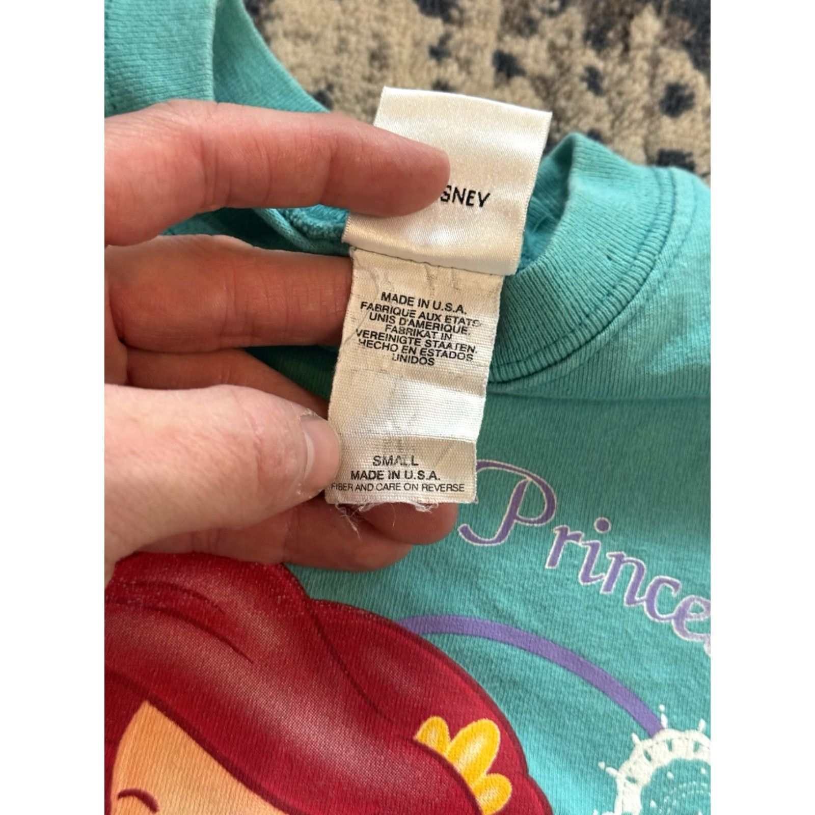 Disney VINTAGE Disney The Little Mermaid Ariel My Favorite Princess Long Sleeve S Girls Teal 1990s Cotton Sportswear/Beach Size US S / EU 44-46 / 1 - 4 Thumbnail