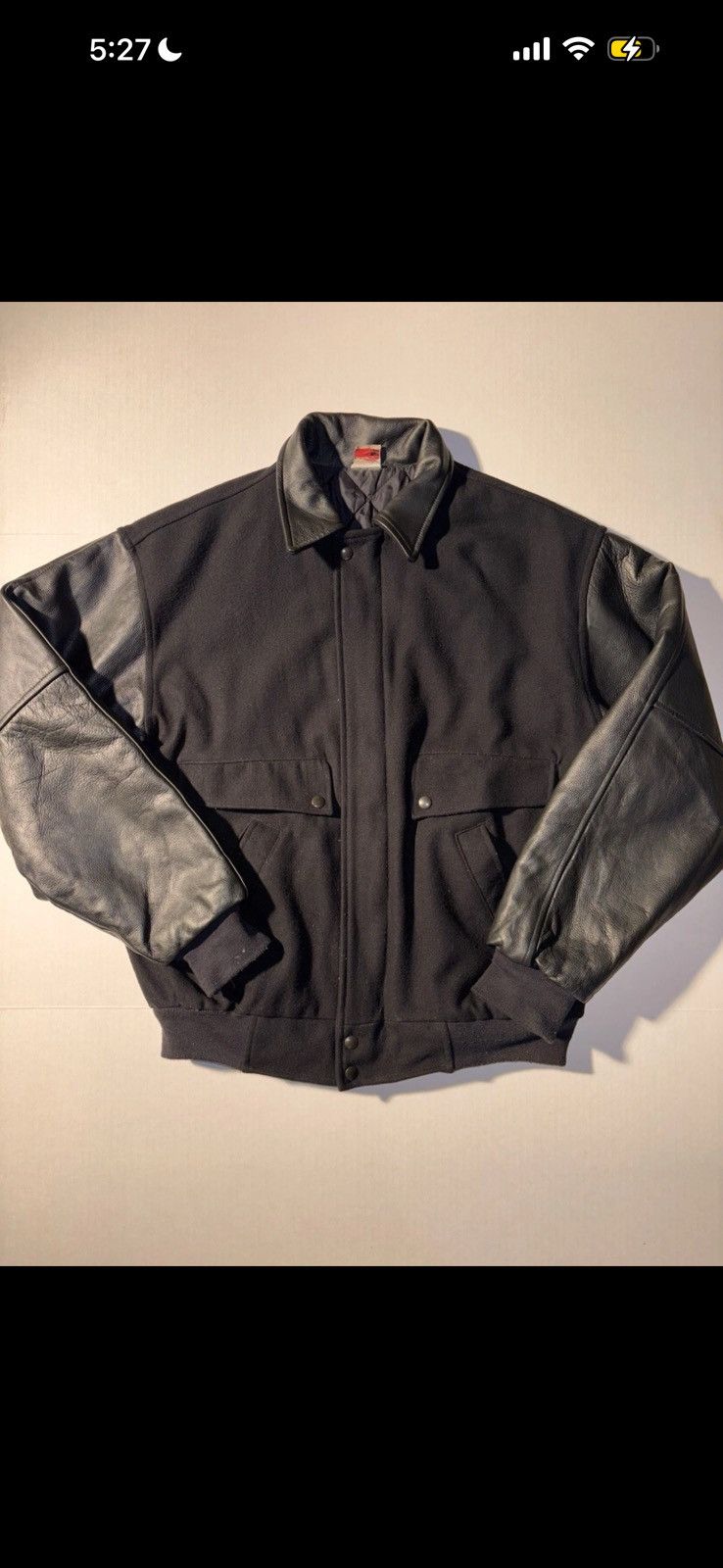 Wilsons Leather Vtg Union Line Wool Leather Varsity Bomber Letterman Jacket Size US XL / EU 56 / 4 - 1 Thumbnail