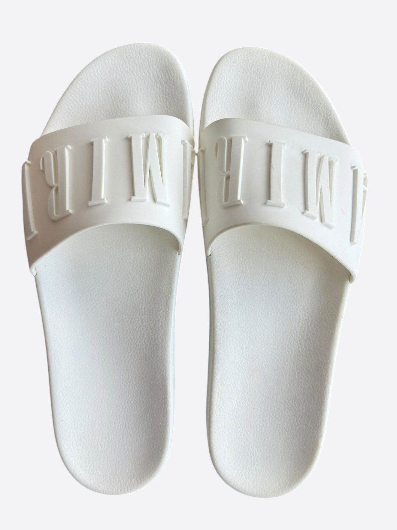 Amiri Amiri White Logo Rubber Slides Size US 15 / EU 48 - 4 Thumbnail