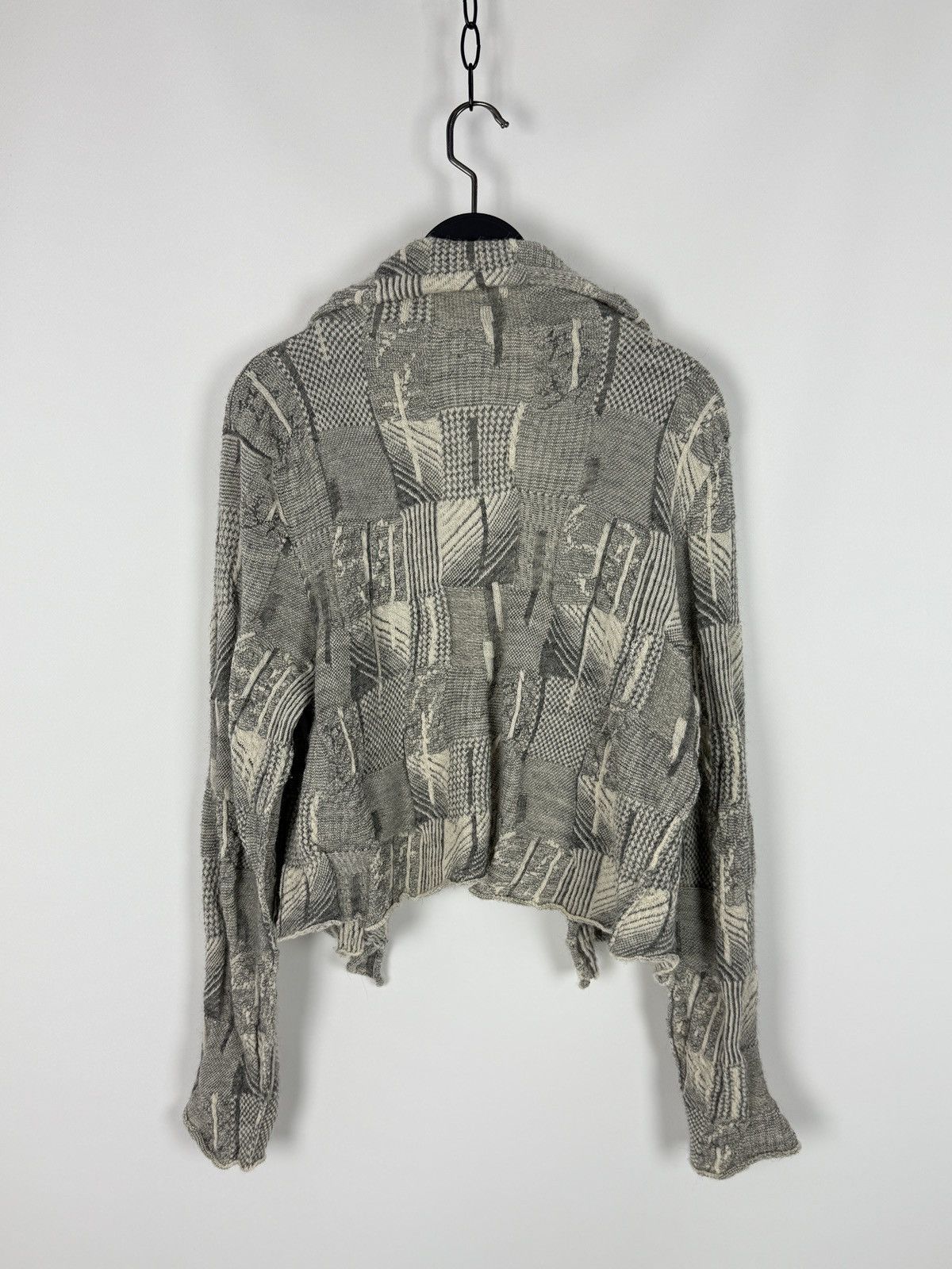 Other Crea Concept Alpaca Merino Collared 3D Knit Open Cardigan Size M / US 6-8 / IT 42-44 - 7 Thumbnail