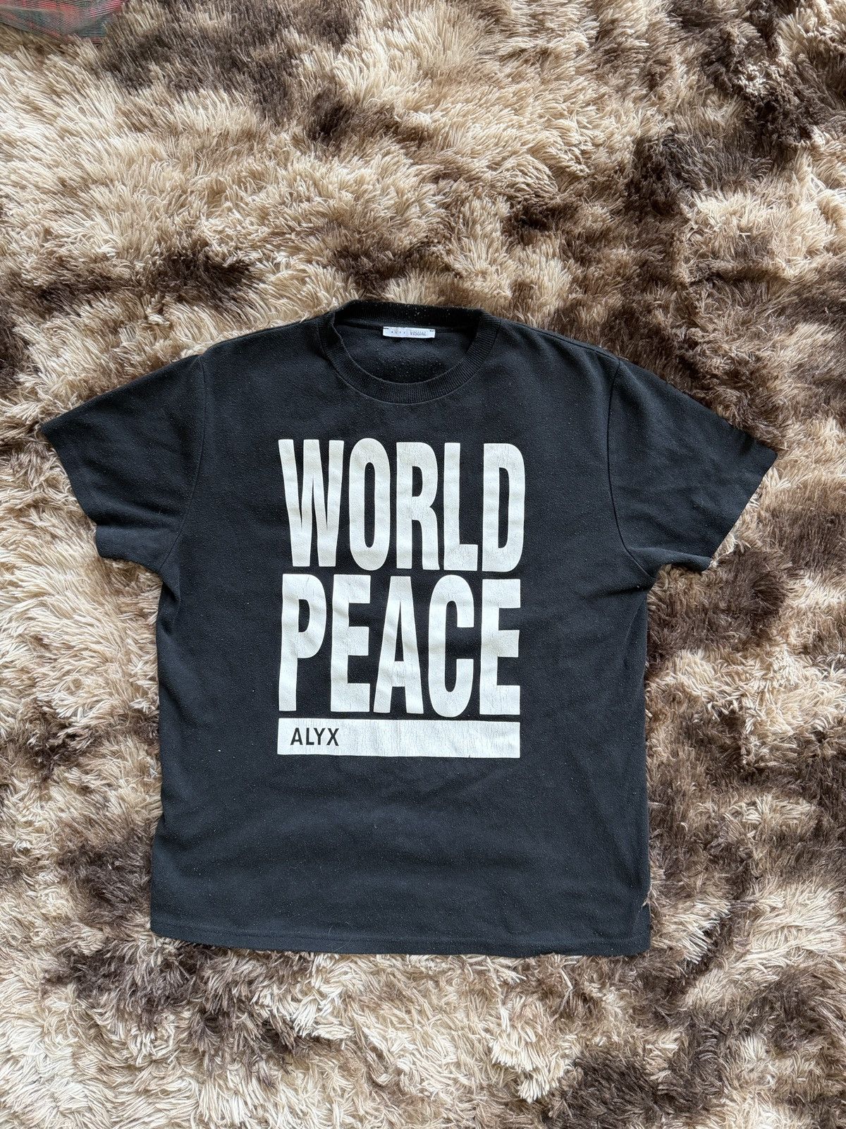 Alyx Alyx “World Peace” Black Tee Size US L / EU 52-54 / 3 - 1 Thumbnail