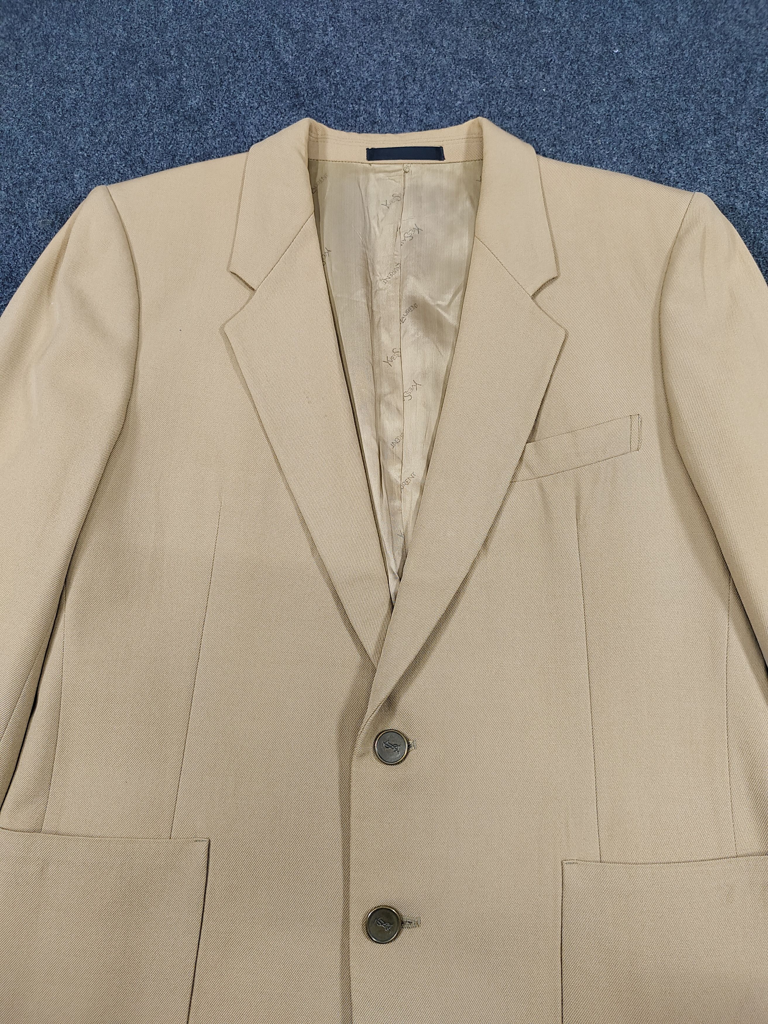 Yves Saint Laurent 90s Yves Saint Laurent- Minimal Classic Tailored Blazer Size US M / EU 48-50 / 2 - 2 Thumbnail