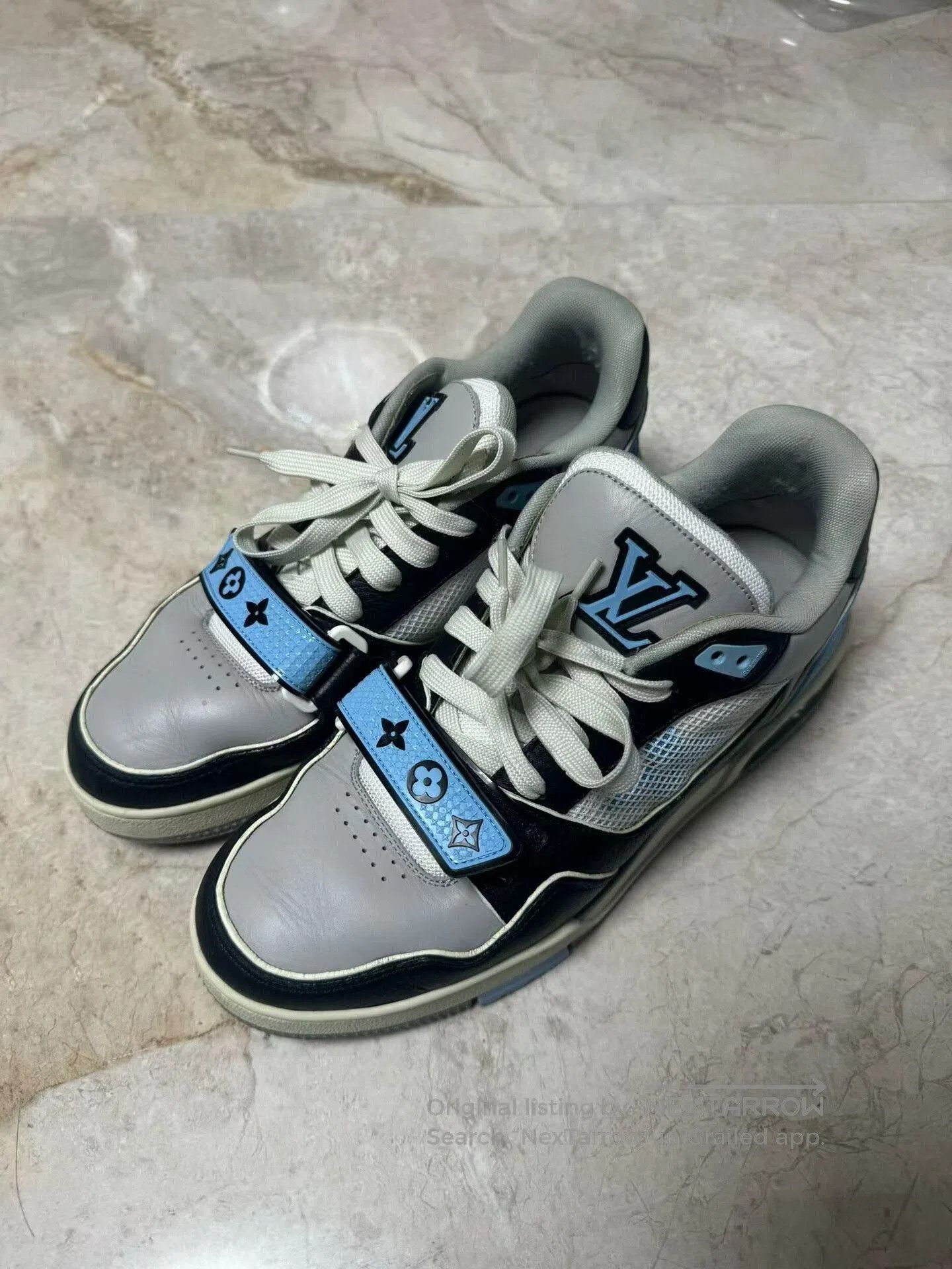 Louis Vuitton louis vuitton trainer black blue athletic shoes. Size US 8 / EU 41 - 1 Thumbnail