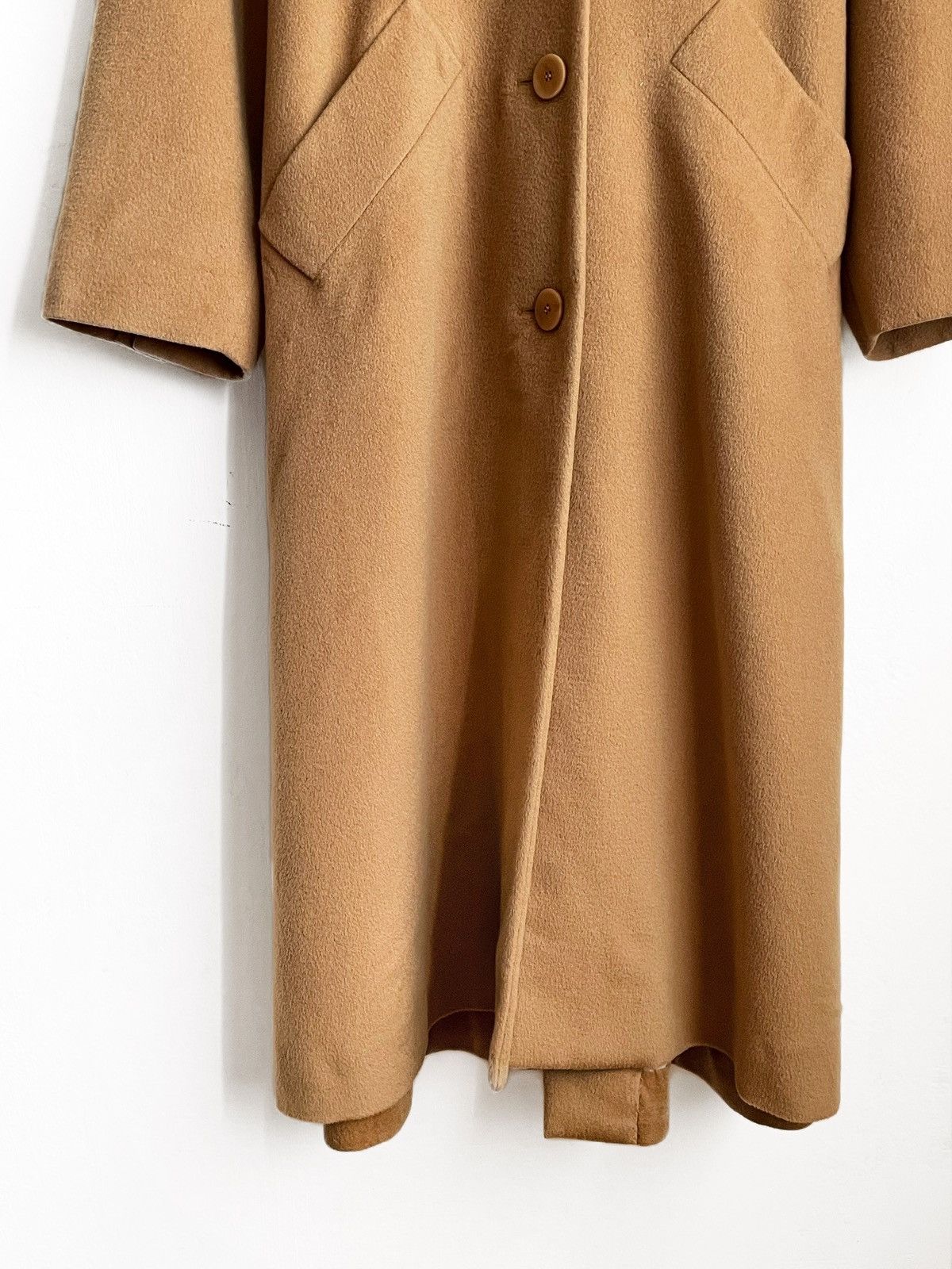 Celine Vintage Celine Paris Camel Wool Coat Single Breasted Iconic Size XL / US 12-14 / IT 48-50 - 4 Thumbnail