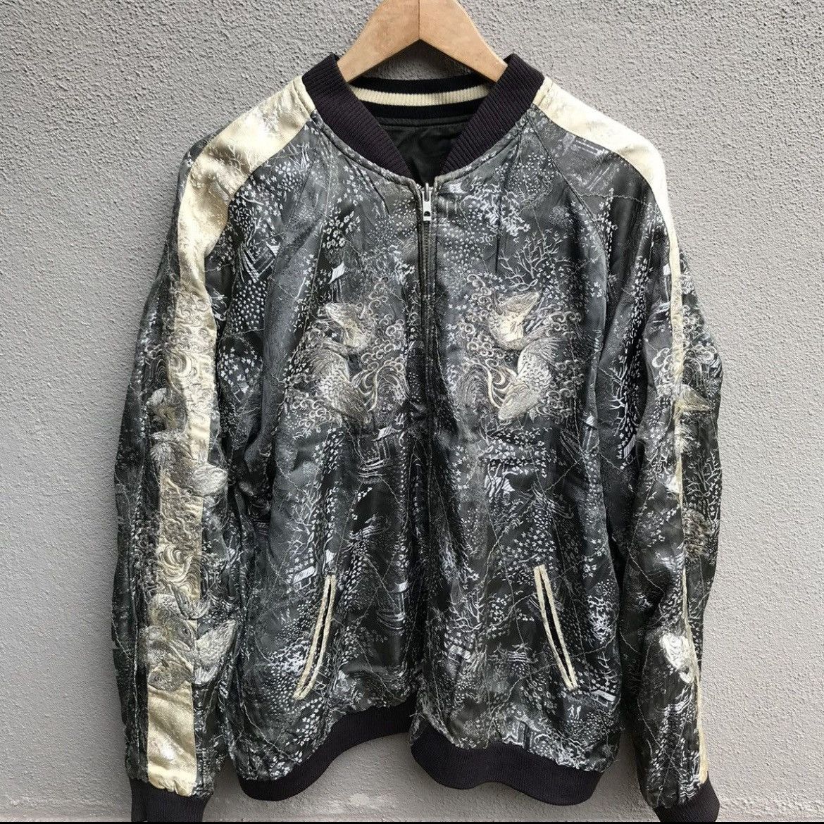 Japanese Brand Vintage SUKAJAN embroidery reversible jacket japanese motif Size US XL / EU 56 / 4 - 2 Thumbnail