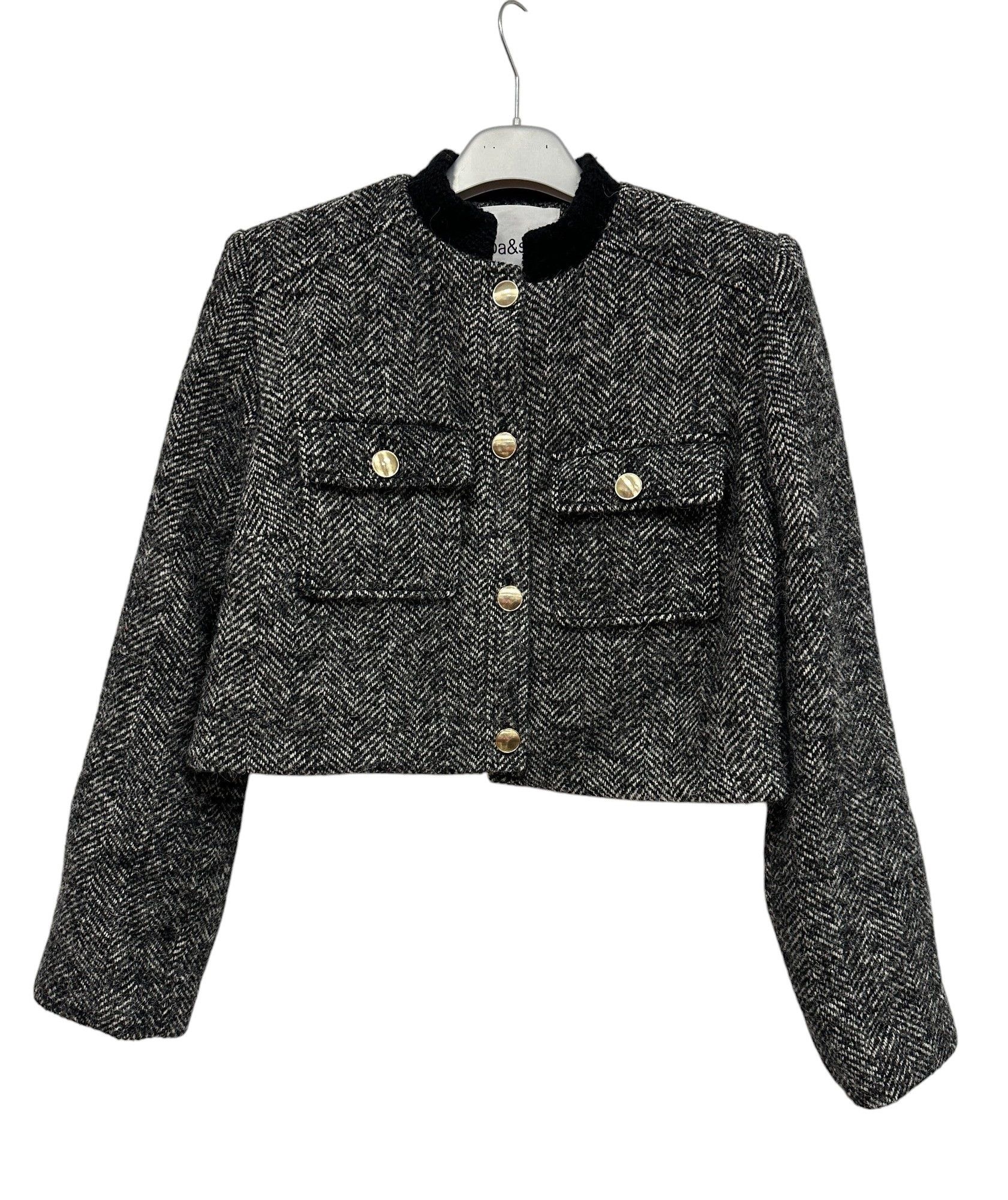 ba&sh Tweed jacket grey Size S / US 4 / IT 40 - 1 Thumbnail