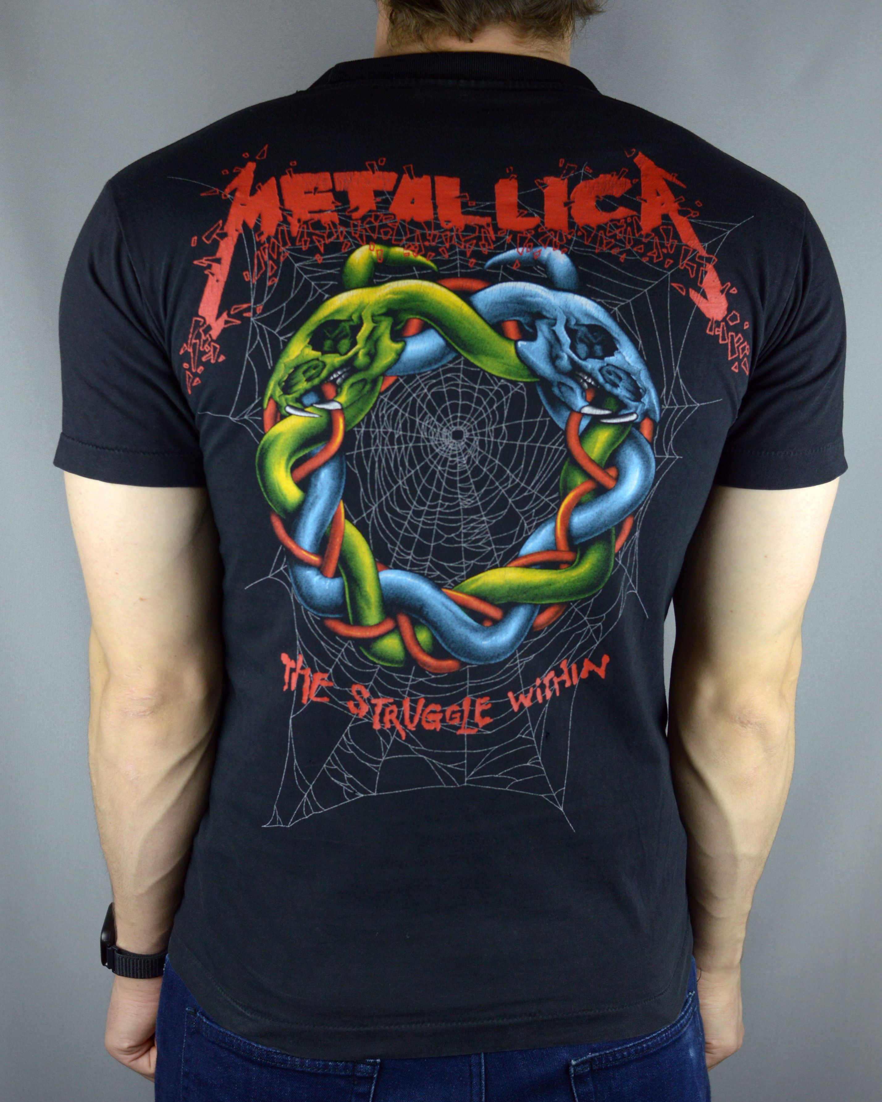 Metallica Vintage Metallica The Struggle Within Pushead 90s t shirt Size US S / EU 44-46 / 1 - 2 Thumbnail