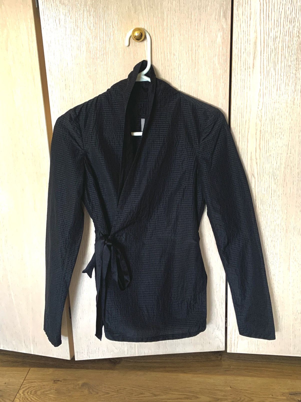 Rick Owens Babel 2019 charcoal light wrap jacket