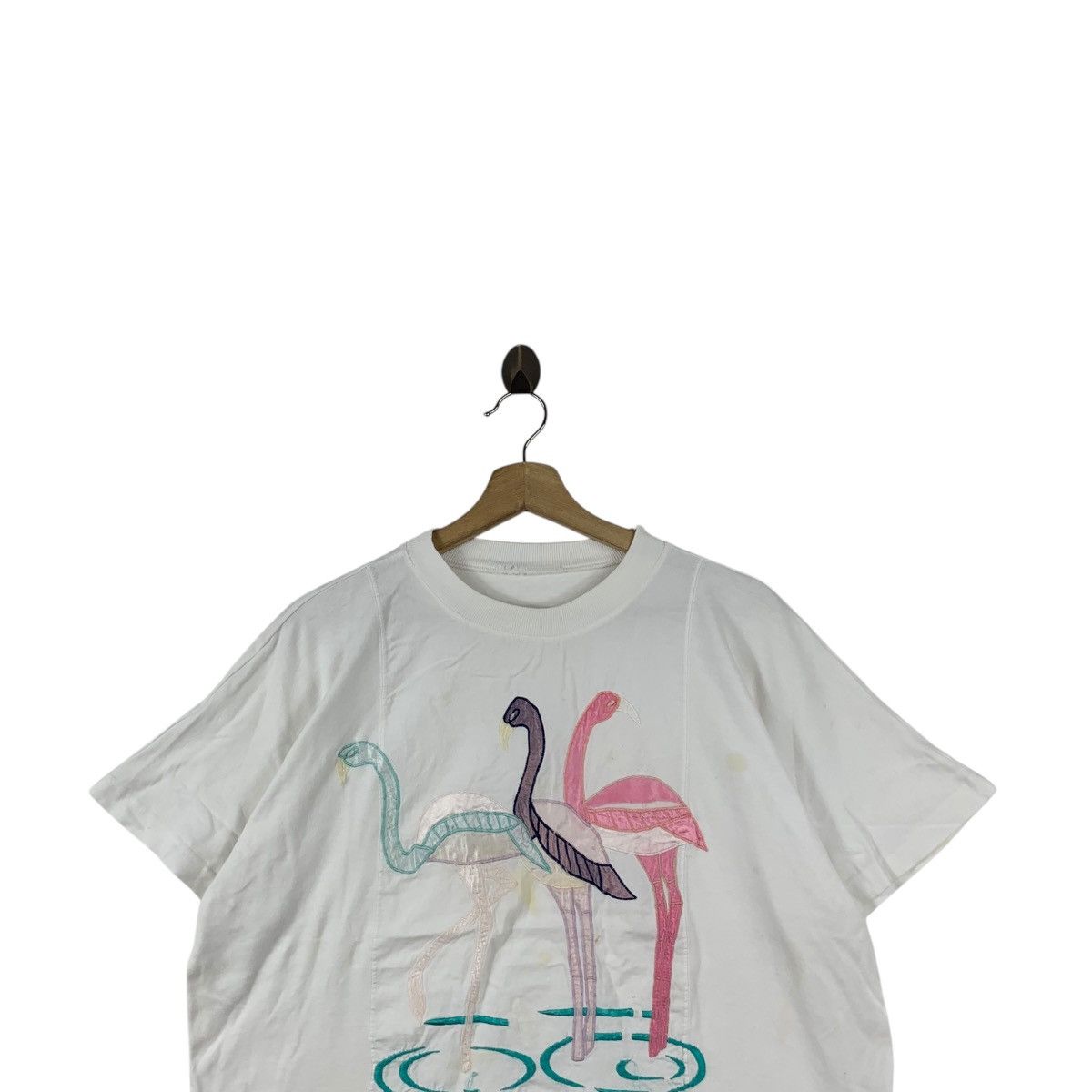 Vintage Vintage JAPAN TRADITIONAL HERON Bird Embossed Logo Tee Size M / US 6-8 / IT 42-44 - 2 Thumbnail