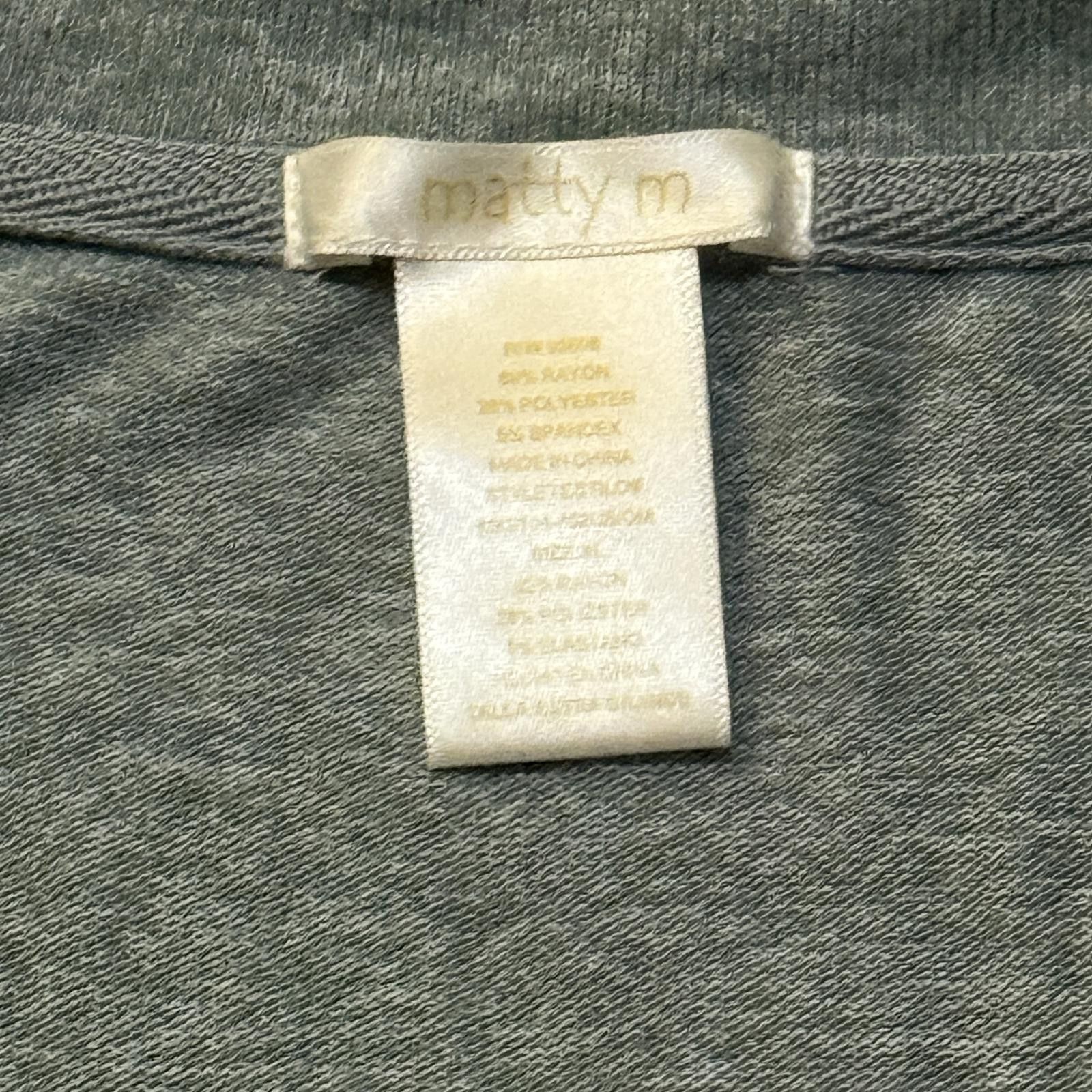 Designer matty m heather sage long-sleeve V-neck tee - 1X Size XL / US 12-14 / IT 48-50 - 3 Thumbnail