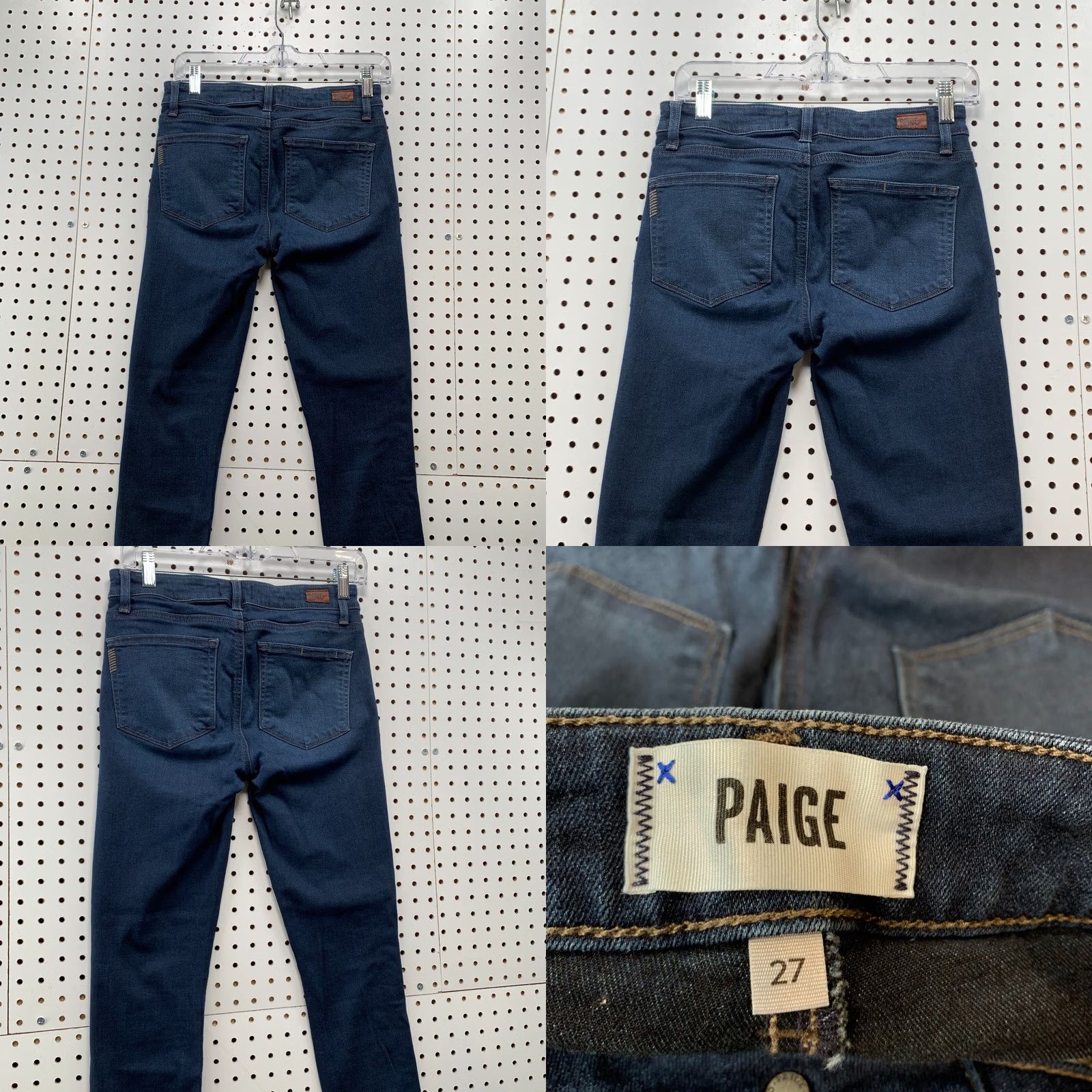 Paige Paige Jeans Womens Verdugo Ankle Blue Denim Dark Wash 27X25 Casual Regular Denim Type Jeans Women Mens Womens Size 27" / US 4 / IT 40 - 8 Thumbnail