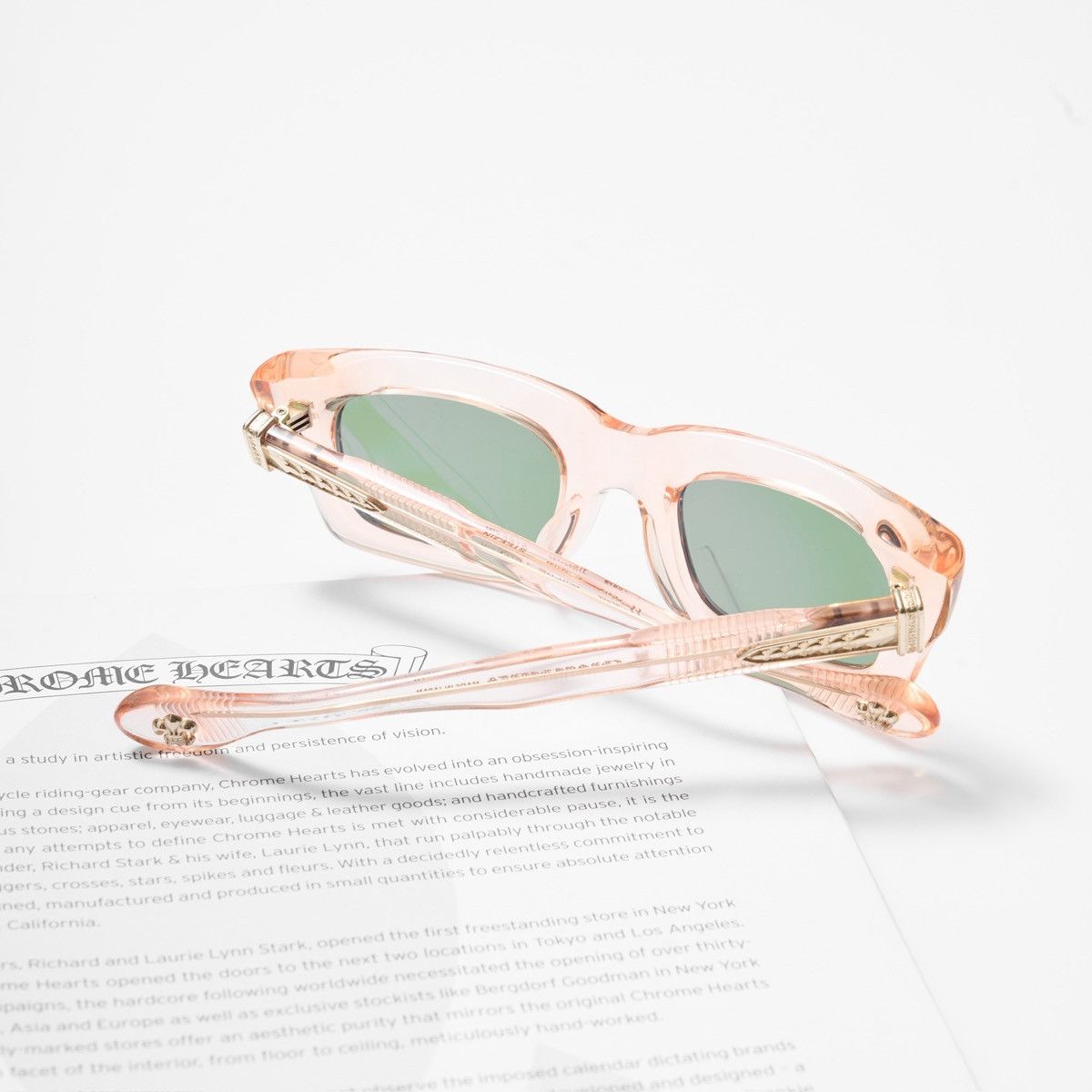 Chrome Hearts CHROME HEARTS STEEZIN PINK CRYSTAL SUNGLASSES Size ONE SIZE - 7 Thumbnail
