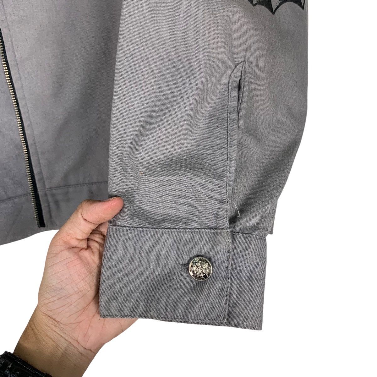 Vintage LUCKY 13 Crossbones Skull Logo Jacket #1269-C57 Size US M / EU 48-50 / 2 - 13 Thumbnail