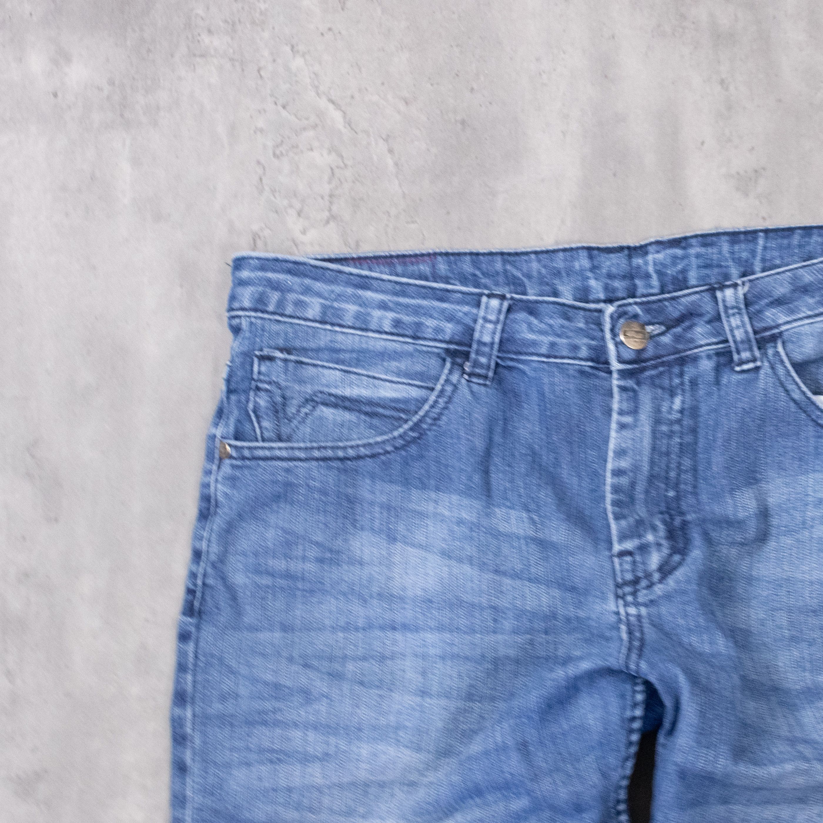 Japanese Brand Y2K 2000's Long Inseam Fit Mid Jort Denim Short Capris Size US 35 - 7 Thumbnail