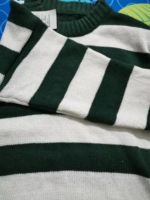 Other Bag Stripe Knitted Sweater Men Autumn Winter Baggy Size US XL / EU 56 / 4 - 3 Thumbnail