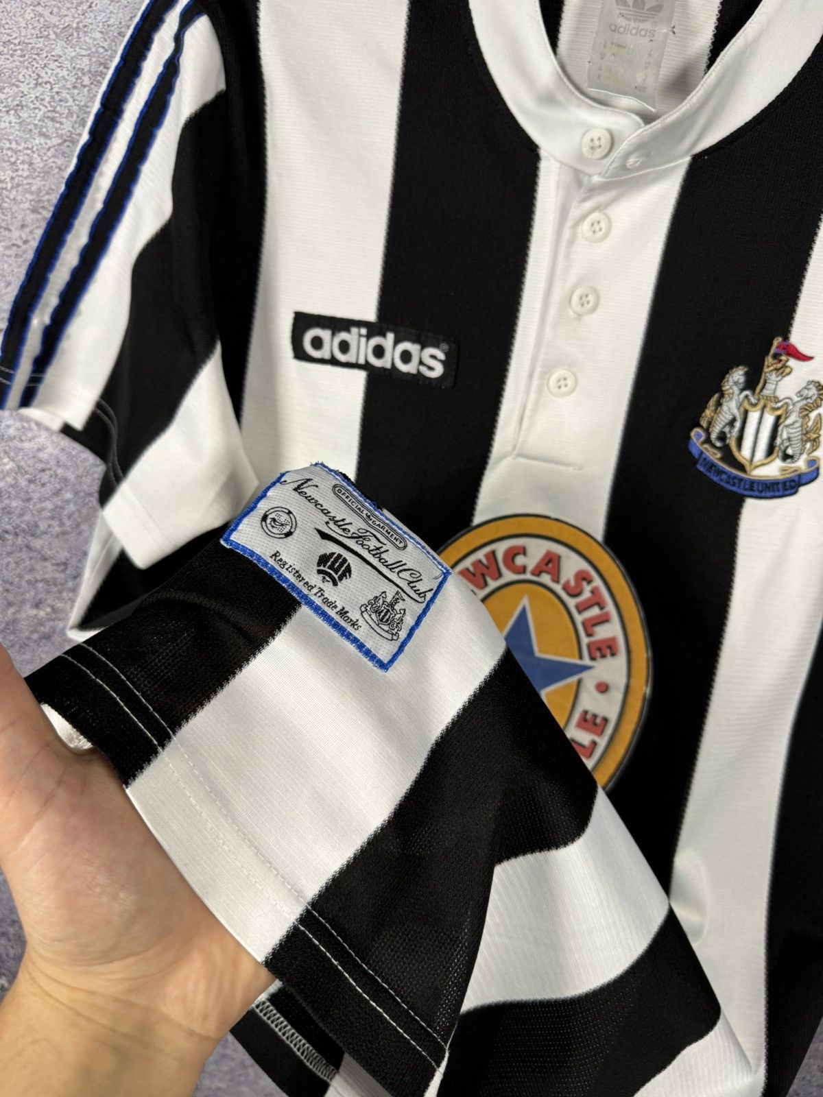 Adidas × Vintage 90’s Vintage Newcastle United 1995/96 Adidas Soccer Jersey Size US S / EU 44-46 / 1 - 12 Thumbnail