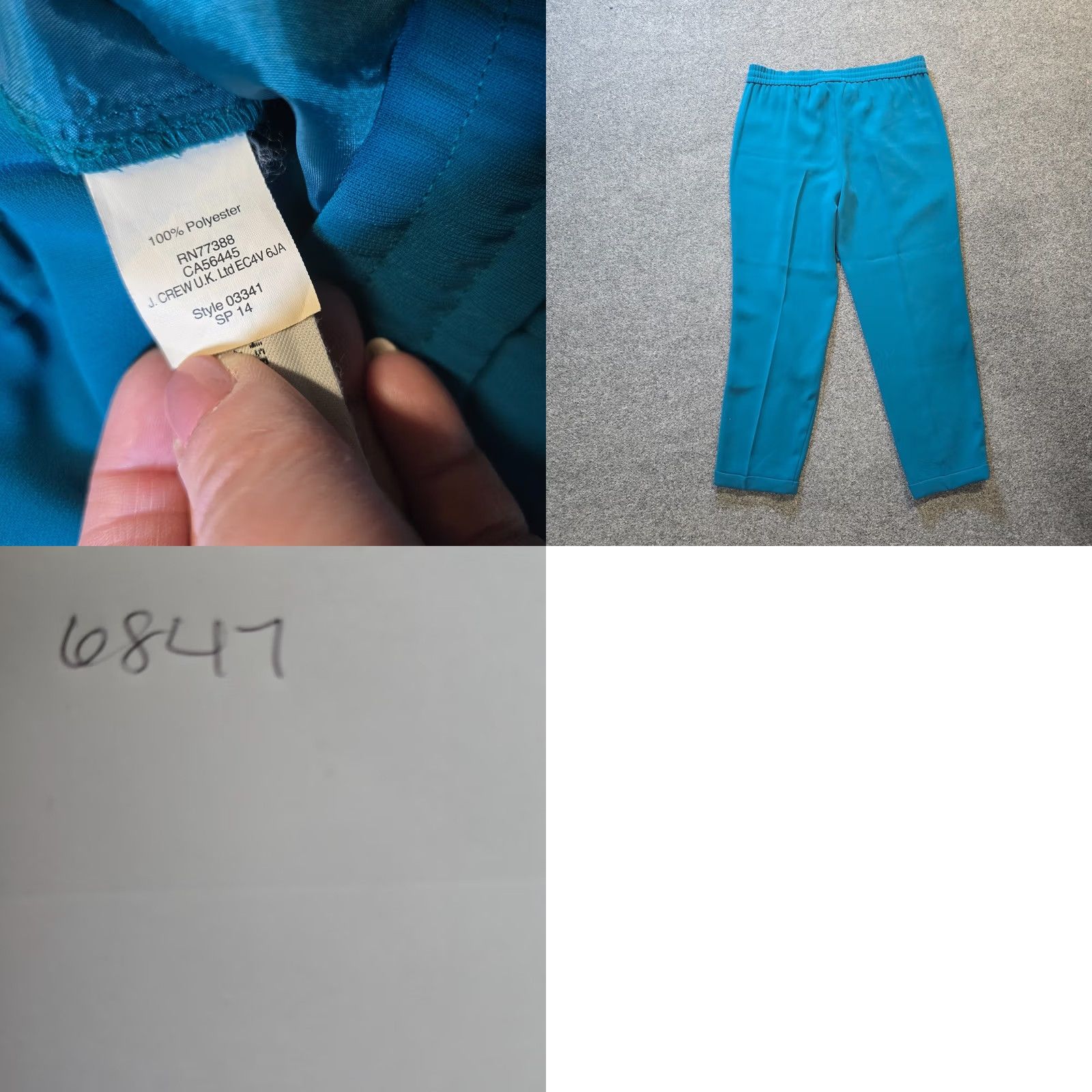 J.Crew J.CREW Pants Womens Size 4 Blue Green Tapered Pull On Pockets Career Capsule Dress Pants Size 27" / US 4 / IT 40 - 8 Thumbnail