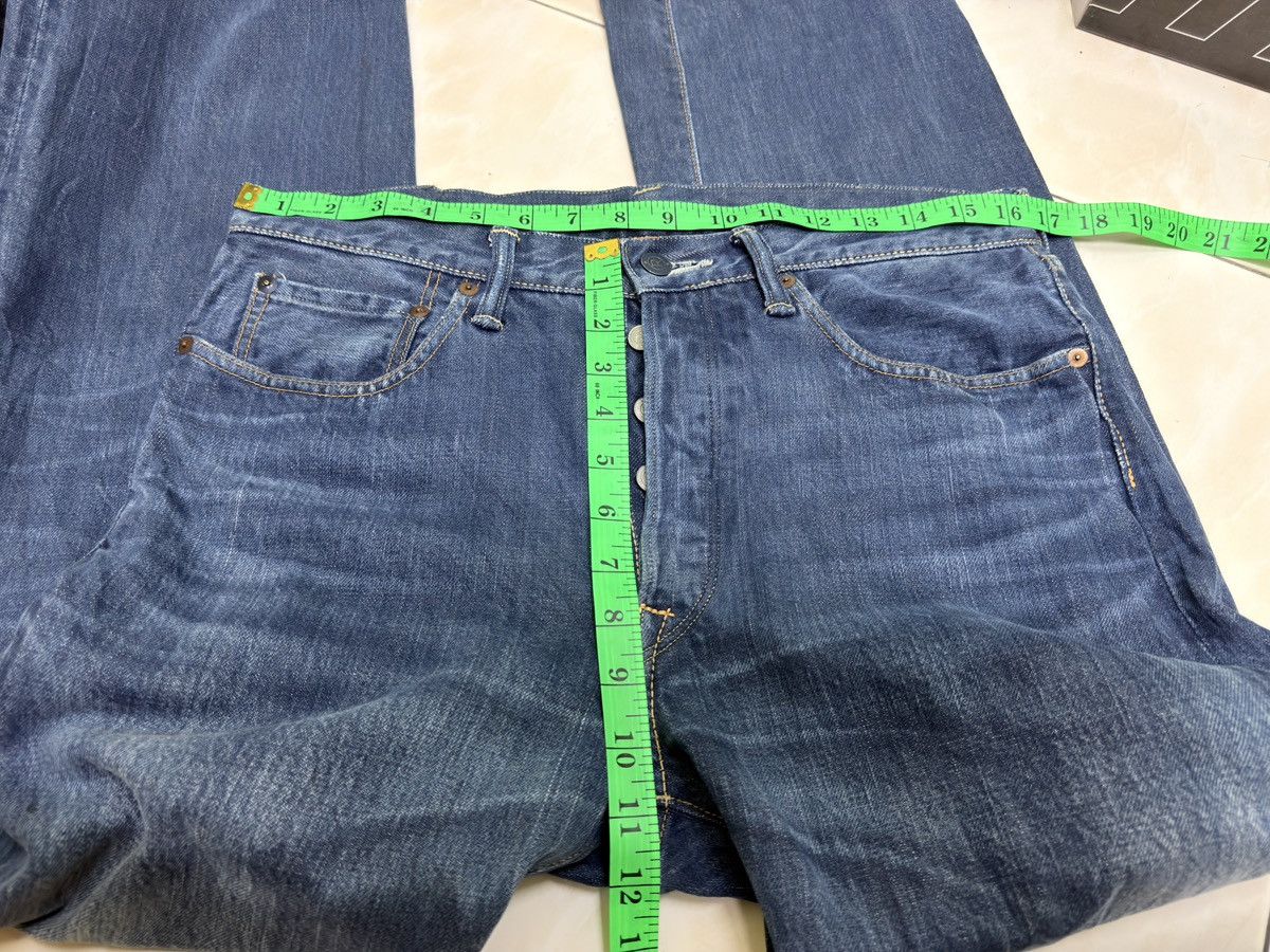 45rpm Vintage 45RPM Selvedge Indigo Button Fly Fade Denim Jeans Size US 32 / EU 48 - 17 Thumbnail