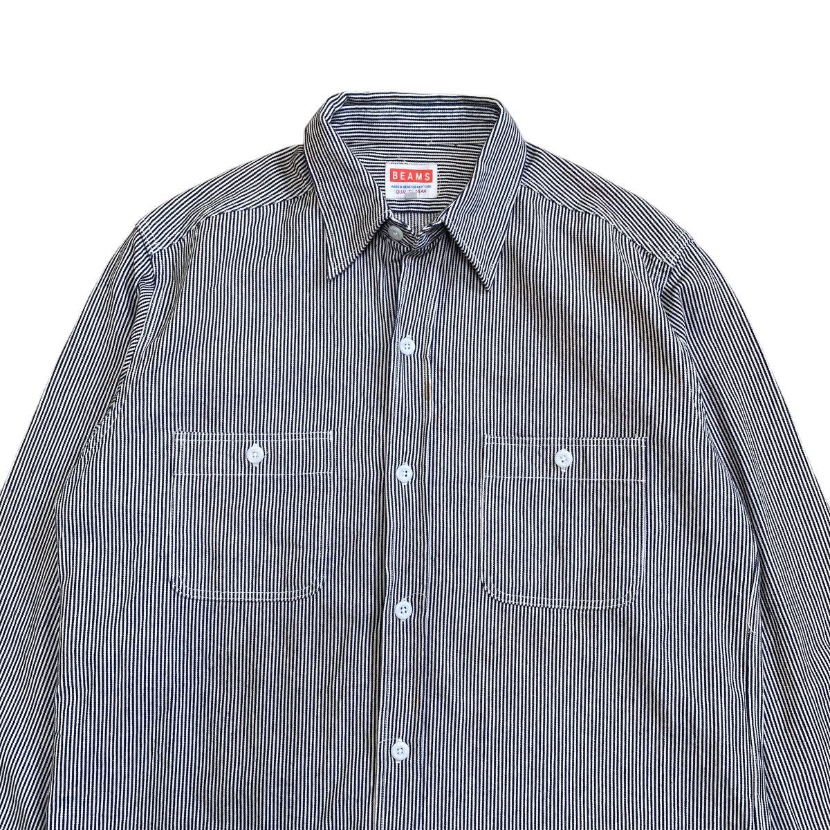 Beams Plus × Japanese Brand × Vintage 💥 JAPAN BEAMS WORKER HICKORY SHIRT Size US M / EU 48-50 / 2 - 4 Thumbnail