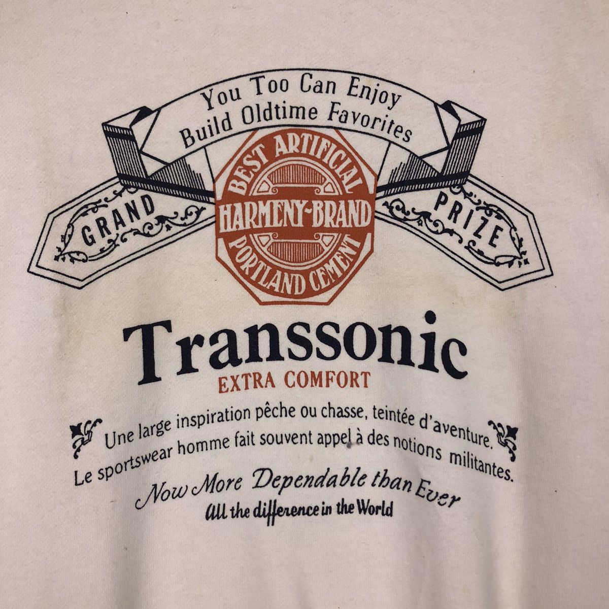 Japanese Brand 90s Transsonic Big Print Sweatshirt — Distressed + Sun-Faded Size US L / EU 52-54 / 3 - 13 Thumbnail
