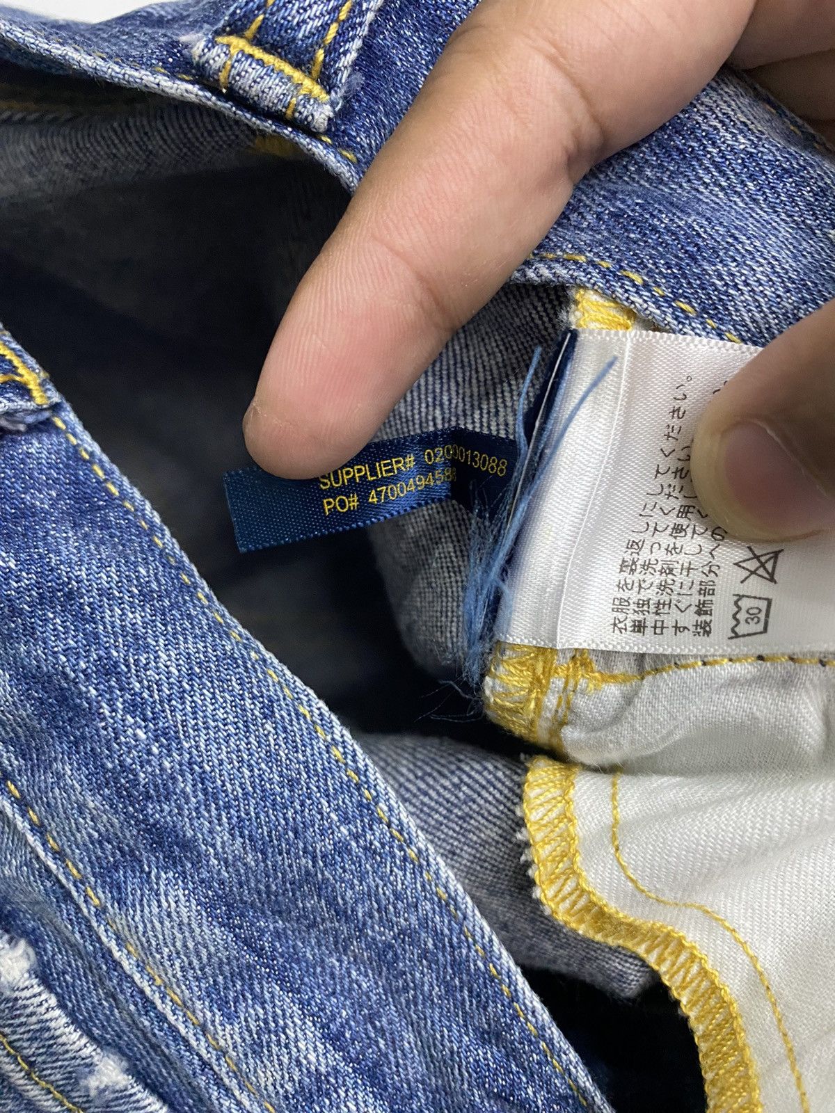 Polo Ralph Lauren POLO RALPH LAUREN DISTRESSED SLIM FIT DENIM JEANS Size US 28 / EU 44 - 15 Thumbnail