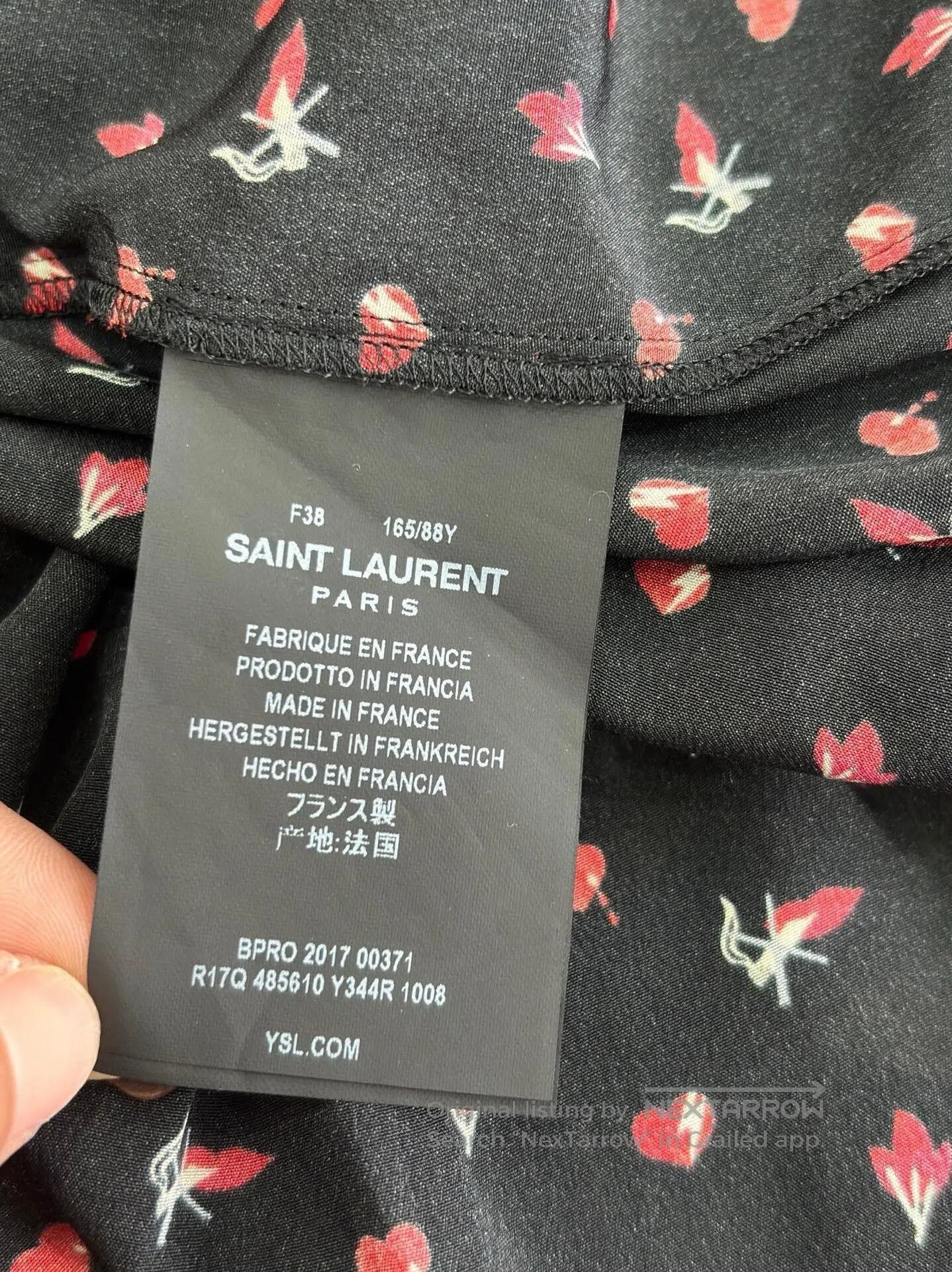 Yves Saint Laurent YSL Black Silk Bow Long Sleeve Pleated Dress. Size S / US 4 / IT 40 - 7 Thumbnail