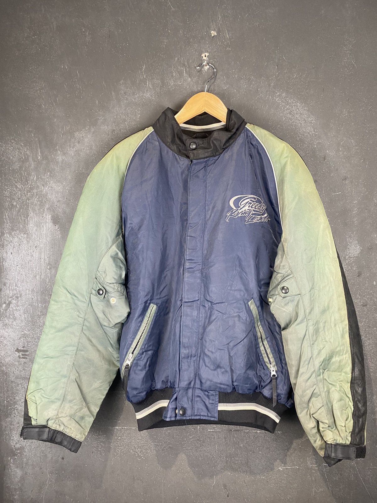 Other 90s Japan Greedy Racing Letaher Bomber Jacket Size US L / EU 52-54 / 3 - 4 Thumbnail