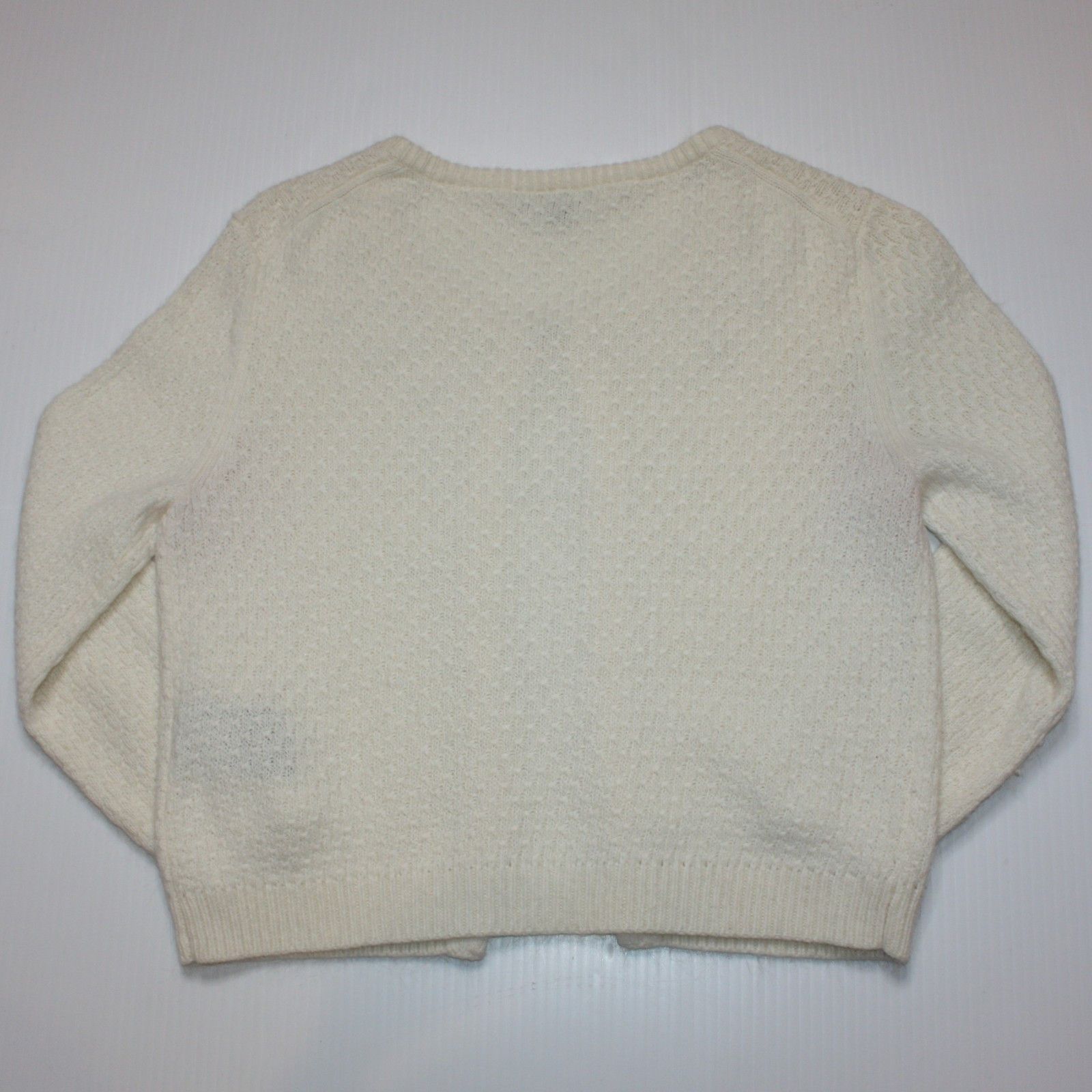 Other Jacob White Textured Open Cardigan Sweater with Rhinestones Size M / US 6-8 / IT 42-44 - 4 Thumbnail