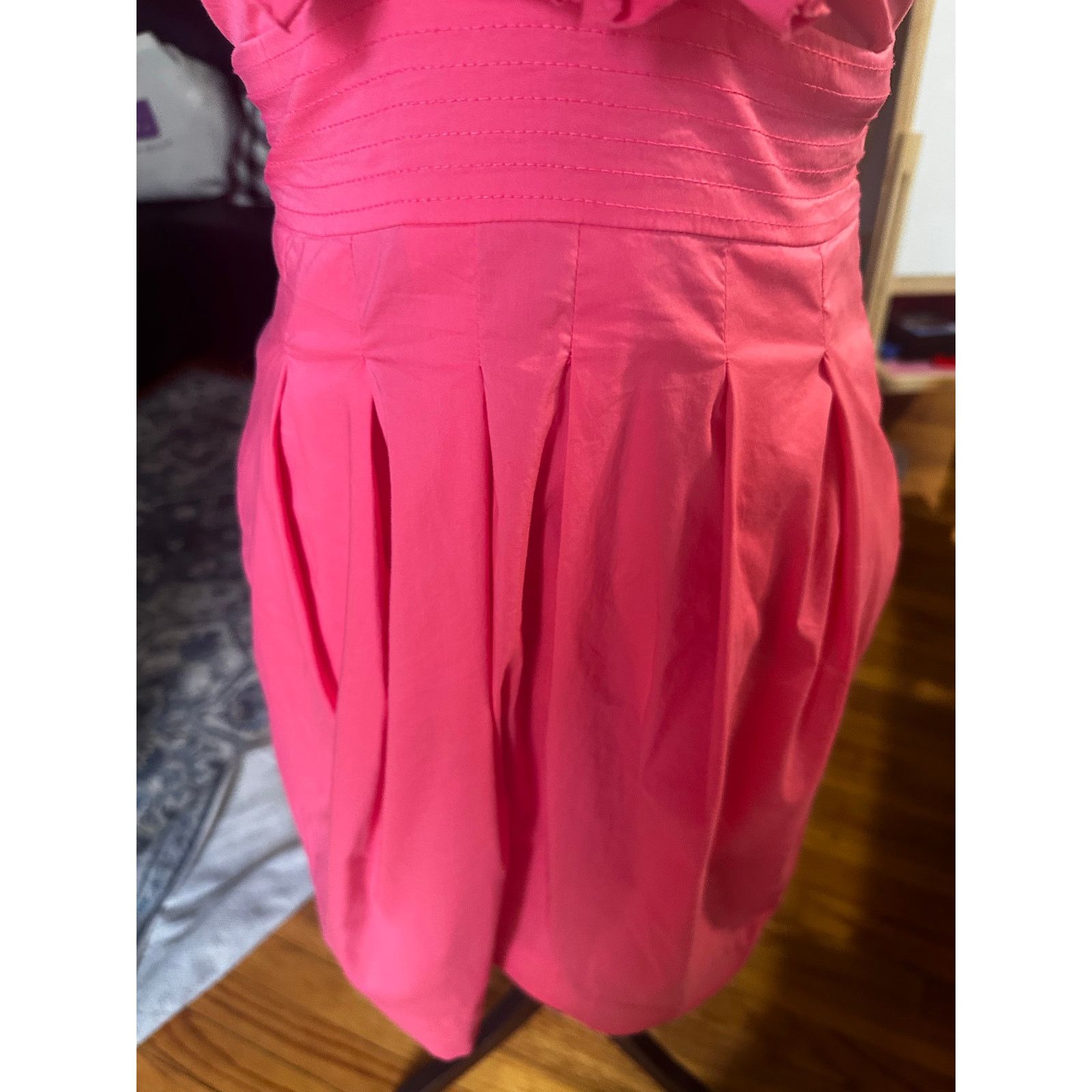 Bcbgmaxazria Bcbgmaxazria Geranium Woven Cotton Halter Dress Size XS / US 0-2 / IT 36-38 - 5 Thumbnail