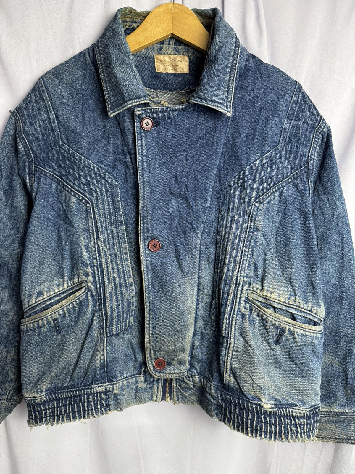 If Six Was Nine × Japanese Brand × Le Grande Bleu (L.G.B.) Japanese Double Layers Denim Jacket ifsix Lgb style Size US L / EU 52-54 / 3 - 5 Thumbnail
