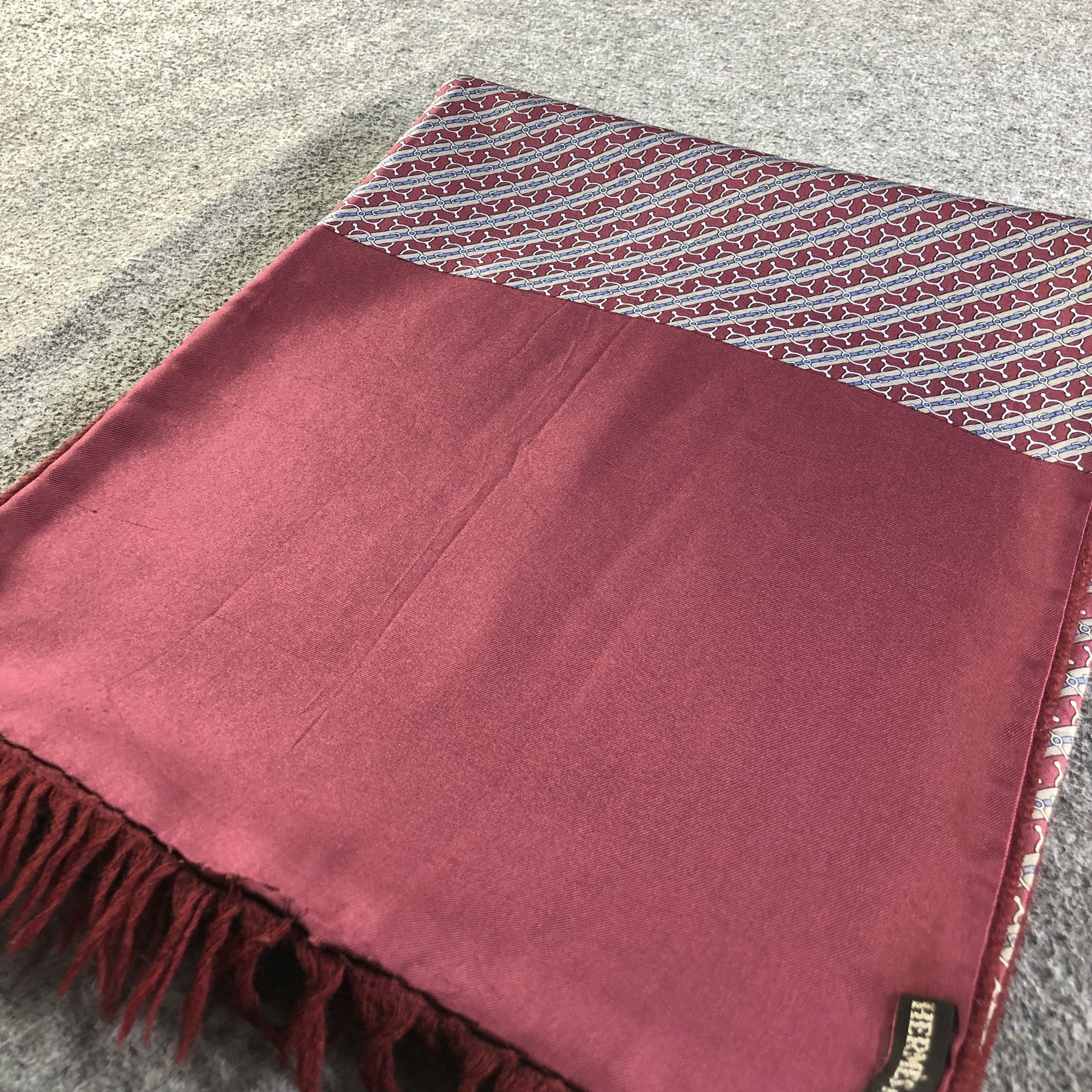 Hermes Hermes Silk/Cashmere/Wool Scarf Muffler Neckwear V2170 Size ONE SIZE - 4 Thumbnail