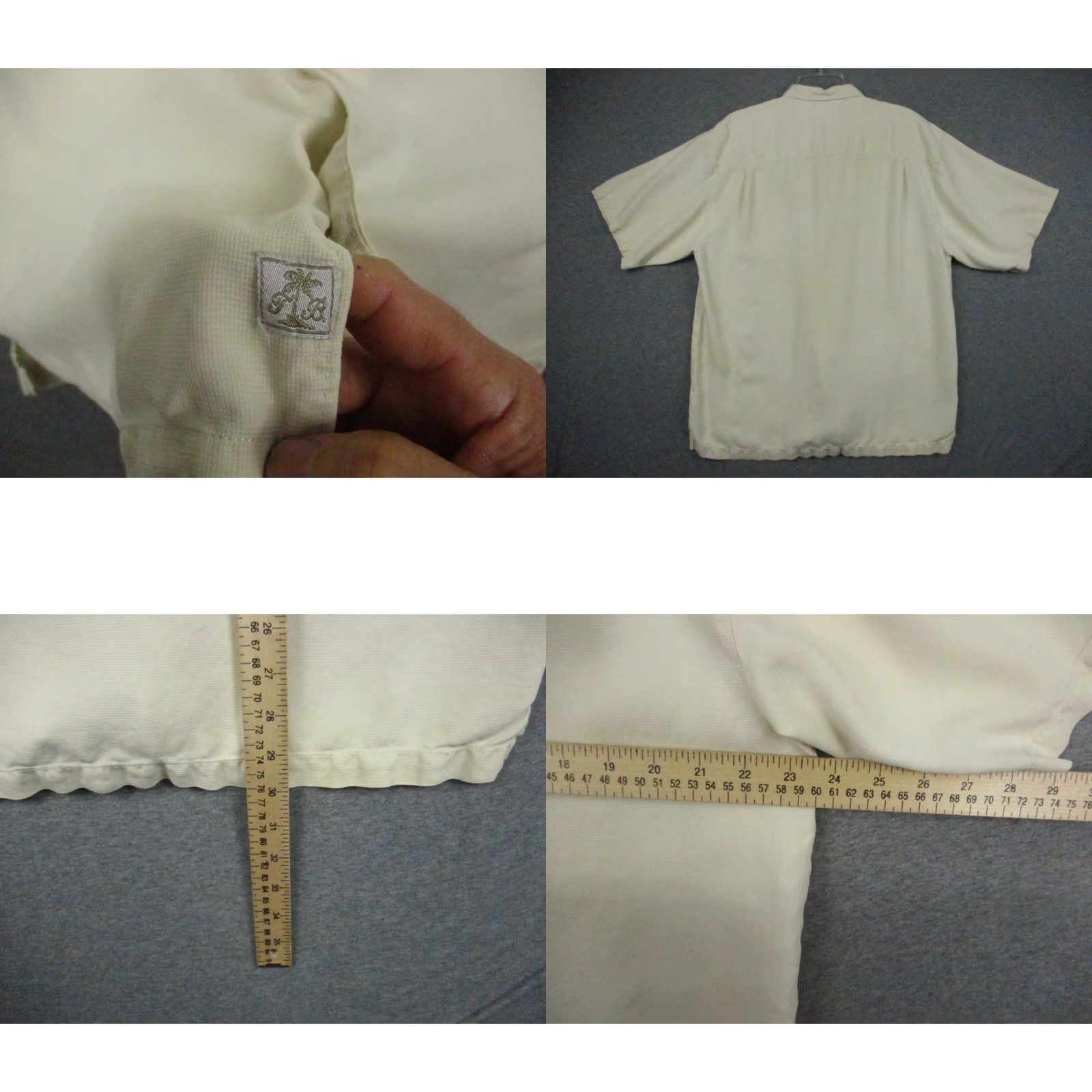 Tommy Bahama Tommy Bahama Silk Shirt XL Men's Button-Up Yellow Floral Pattern Logo Pockets Size US XL / EU 56 / 4 - 8 Thumbnail