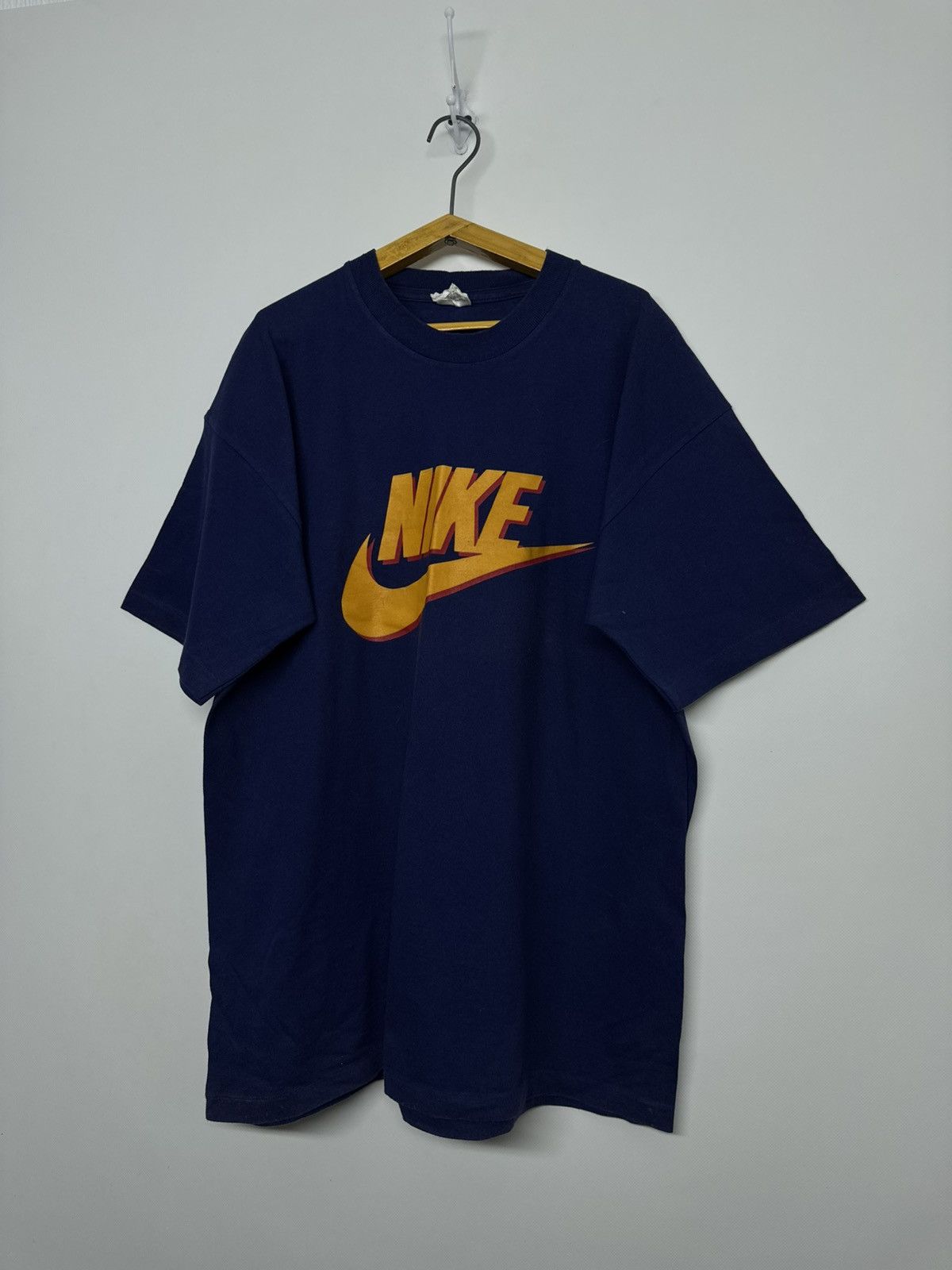 Nike Vintage 1980s Nike Blue Tag Swoosh Shirt Single Stitch Size US L / EU 52-54 / 3 - 5 Thumbnail