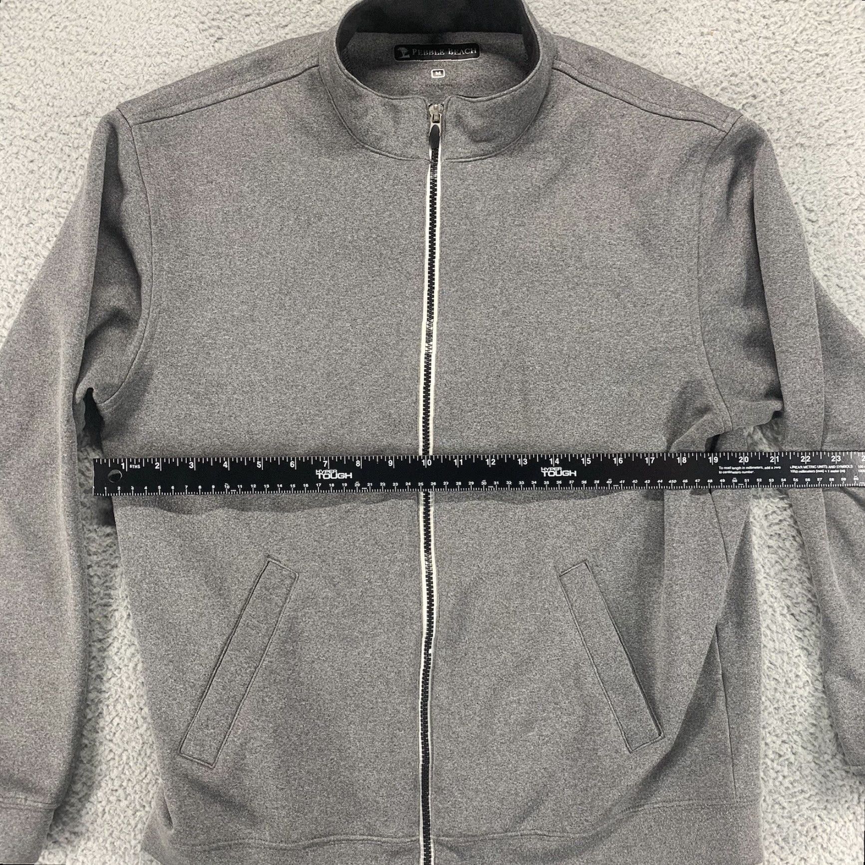 Vintage VINTAGE Pebble Beach Jacket Mens Medium Gray Full Zip Performance Pockets 100% Polyester Size US M / EU 48-50 / 2 - 5 Thumbnail