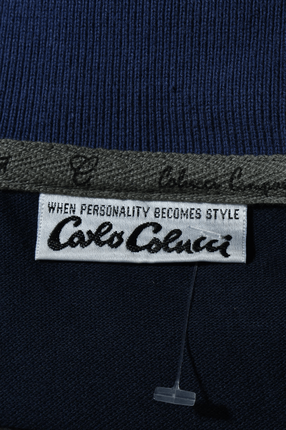 Carlo Colucci Carlo Colucci Navy Polo Shirt Size L Size US L / EU 52-54 / 3 - 2 Thumbnail