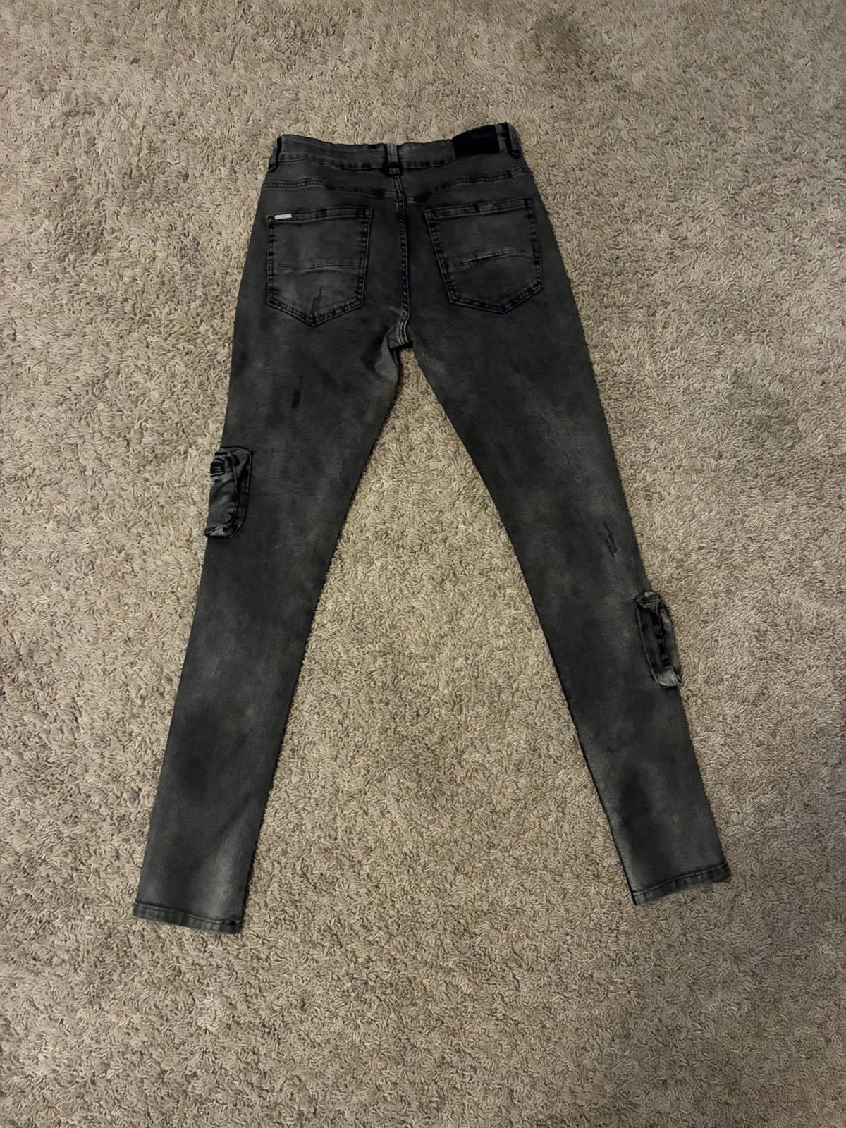 SERENEDE SERENADE | Black Fitted Denim | Cargo Jeans Size US 30 / EU 46 - 2 Thumbnail
