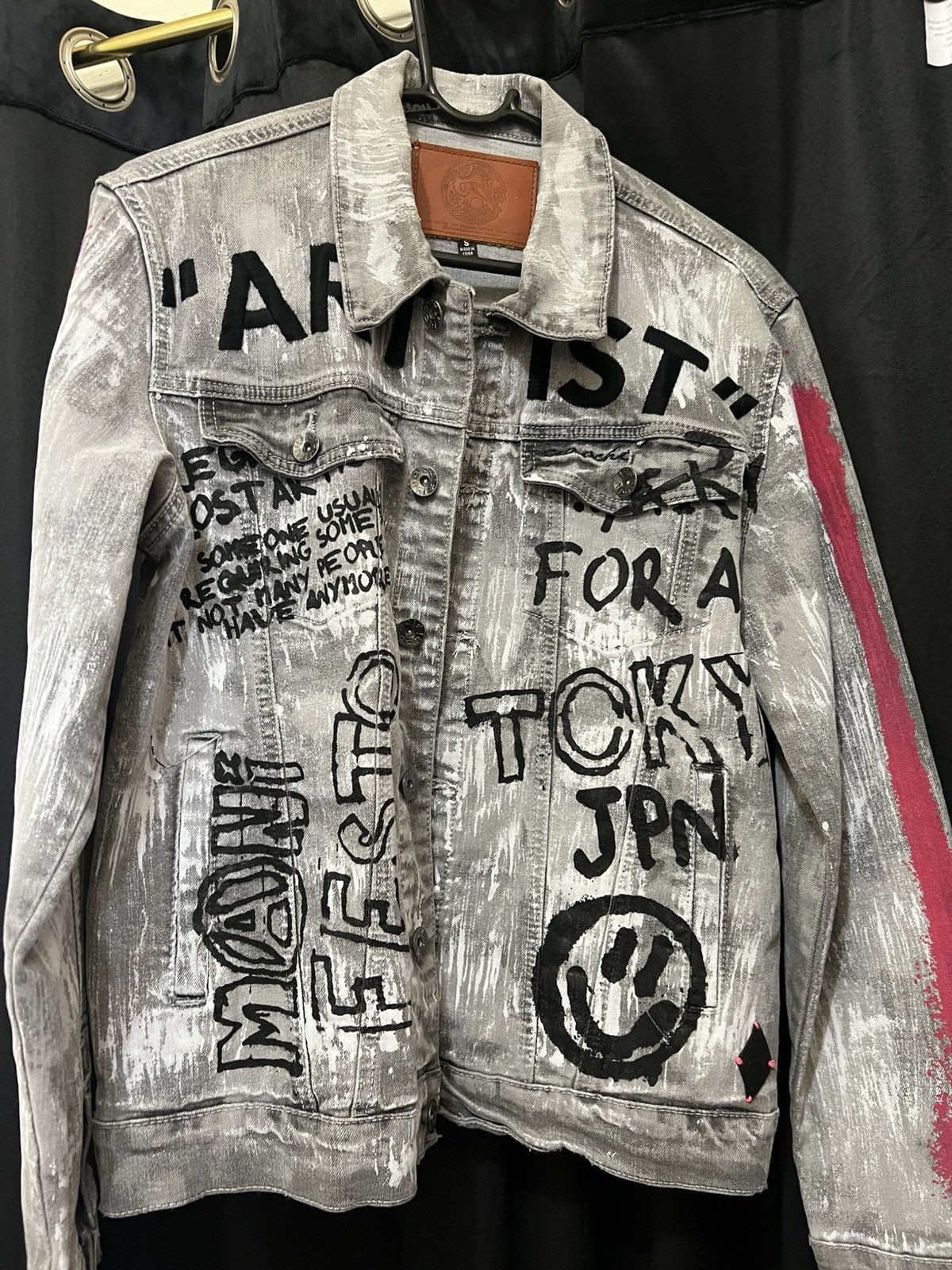 Vintage Graffiti Jean Jacket Size US S / EU 44-46 / 1 - 5 Thumbnail