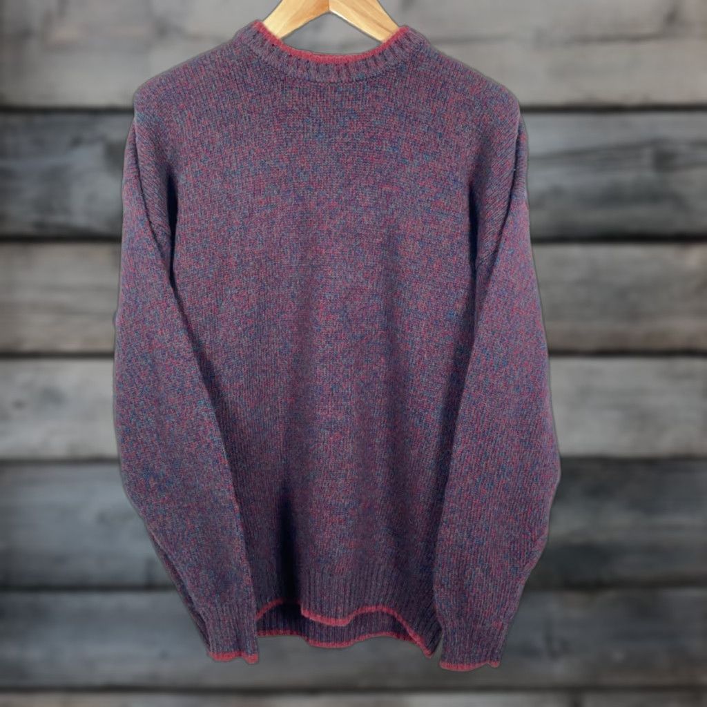 Vintage Woolrich Wool Blend Sweater Men's XL Dark Red Claret Chunky Knit Hand Framed Size US XL / EU 56 / 4 - 1 Thumbnail