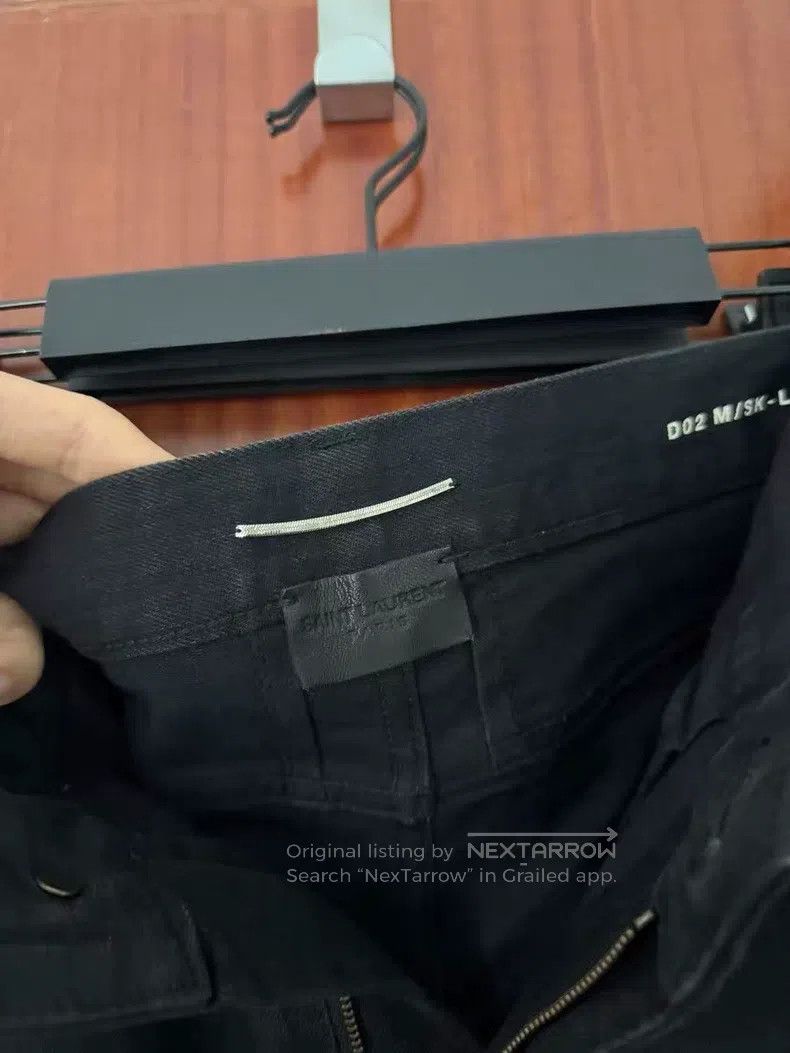 Saint Laurent Paris Saint Laurent Paris Black Slim Fit Stretch Denim Jeans Size 31" - 4 Thumbnail