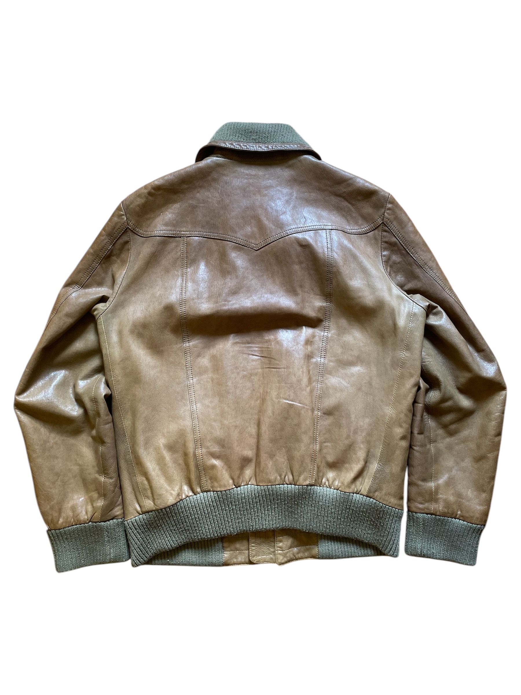 Burberry Burberry Leather Avirex Bomber Jacket Size US L / EU 52-54 / 3 - 13 Thumbnail