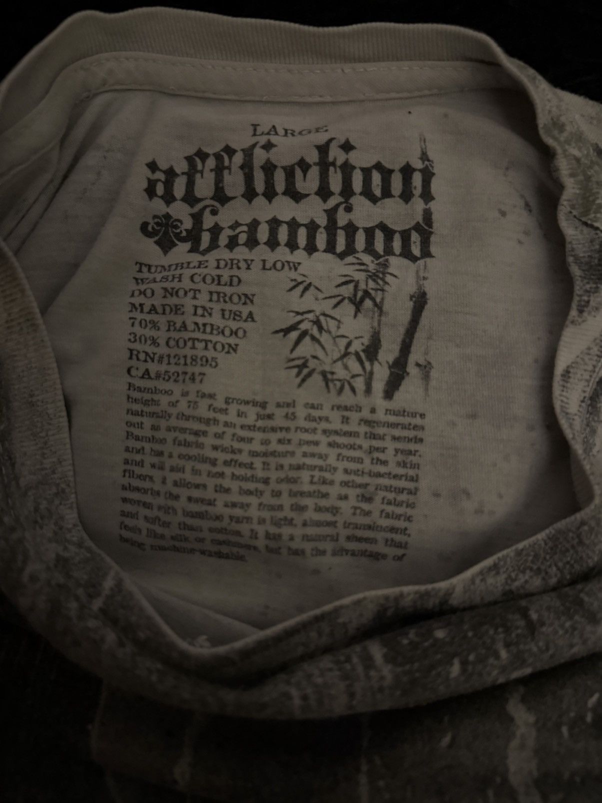 Affliction rare affliction bamboo collection tee Size US L / EU 52-54 / 3 - 4 Thumbnail